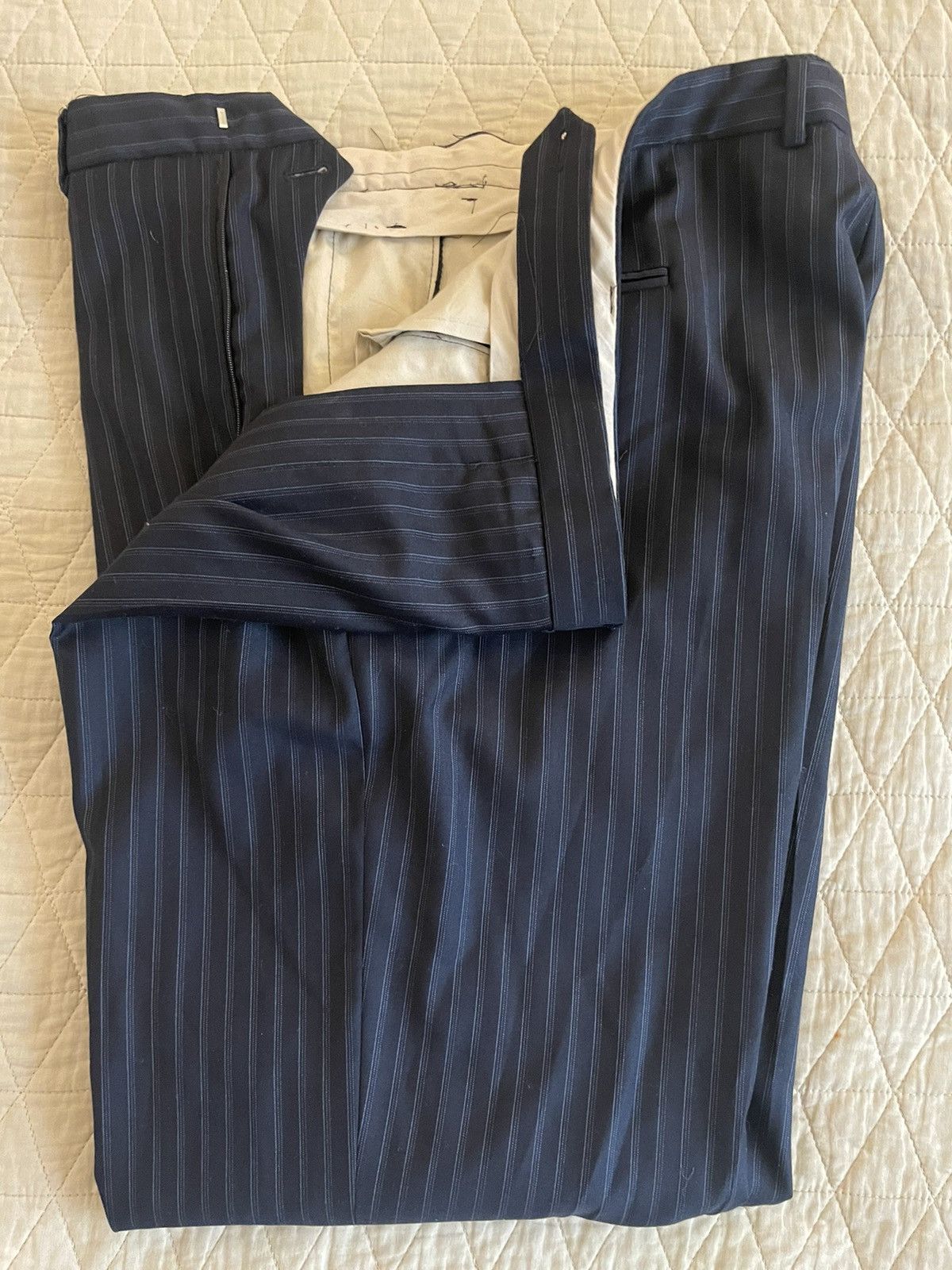 Paul Stuart All Year Weight Super 150's STUART III Suit Size 44L - 10 Thumbnail