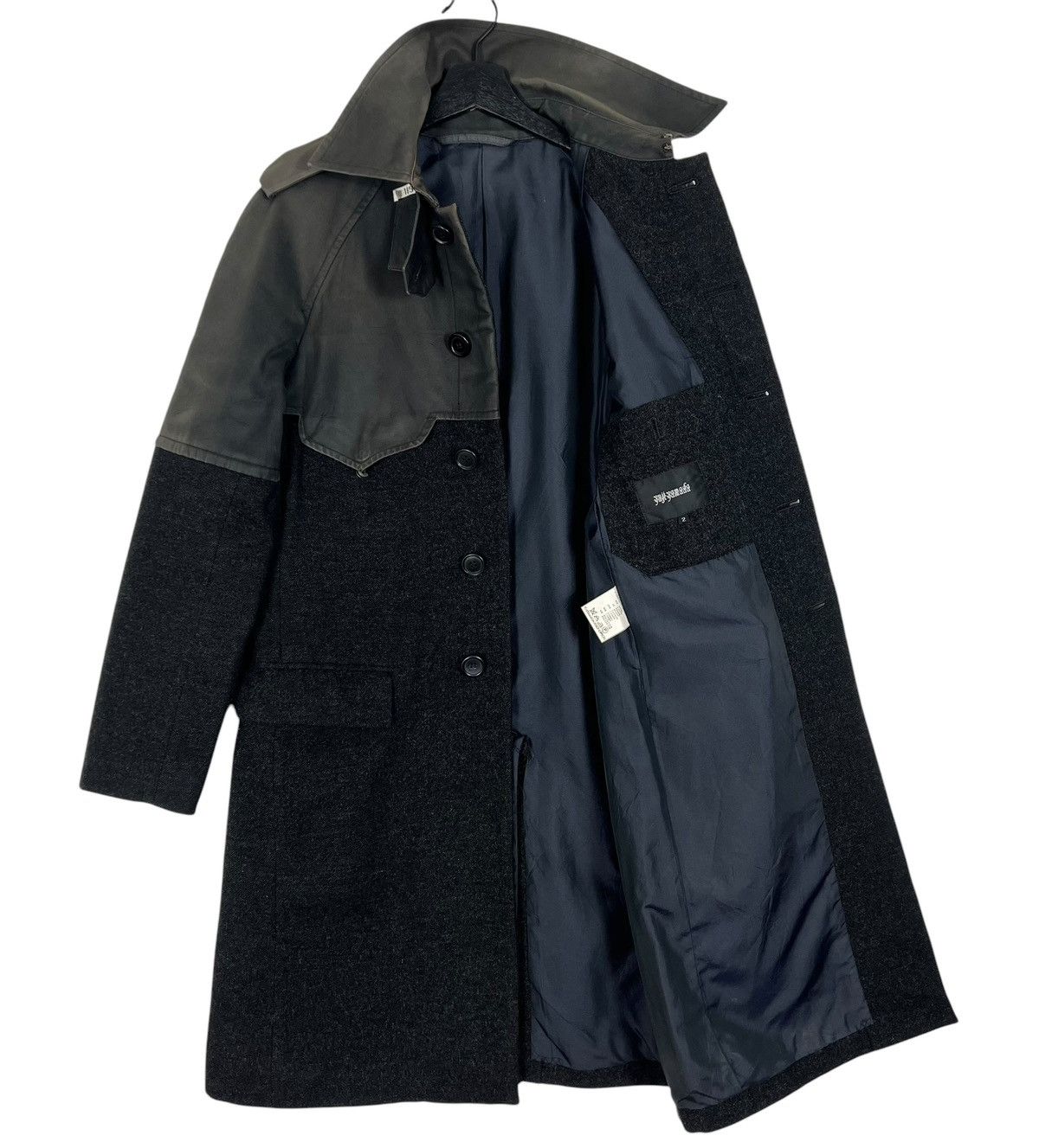 Yuji Yamada Vintage Yuji Yamada Distressed Wool Trench Coat Size US M / EU 48-50 / 2 - 3 Thumbnail