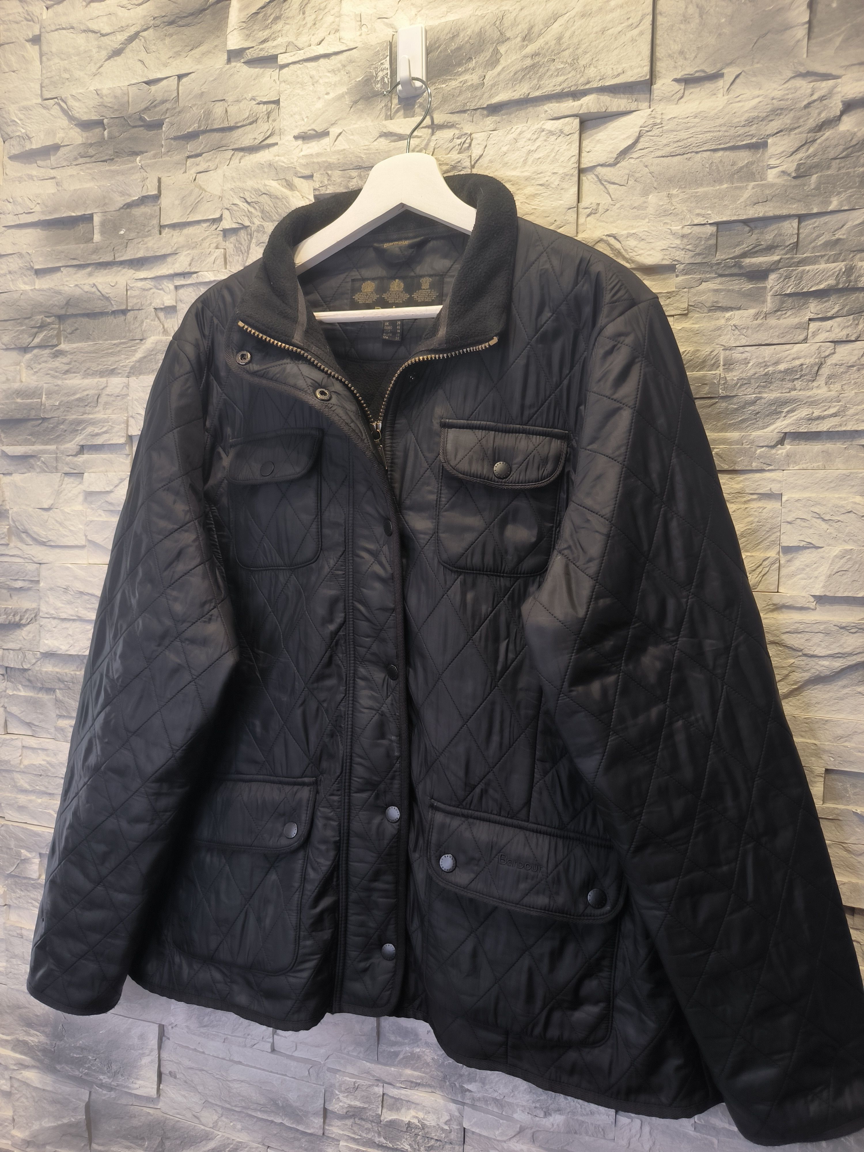 Barbour × Vintage Barbour Jacket Vintage Logo Navy Size XL / US 12-14 / IT 48-50 - 3 Thumbnail