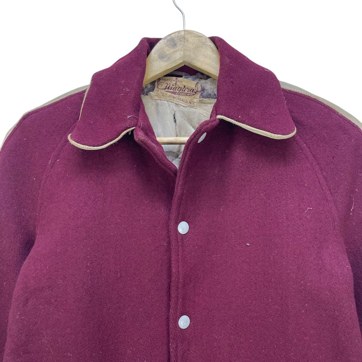 Champion 💥Vintage 60s Distressed Varsity Jacket Niaqara Buffalo BHS Size US S / EU 44-46 / 1 - 4 Thumbnail