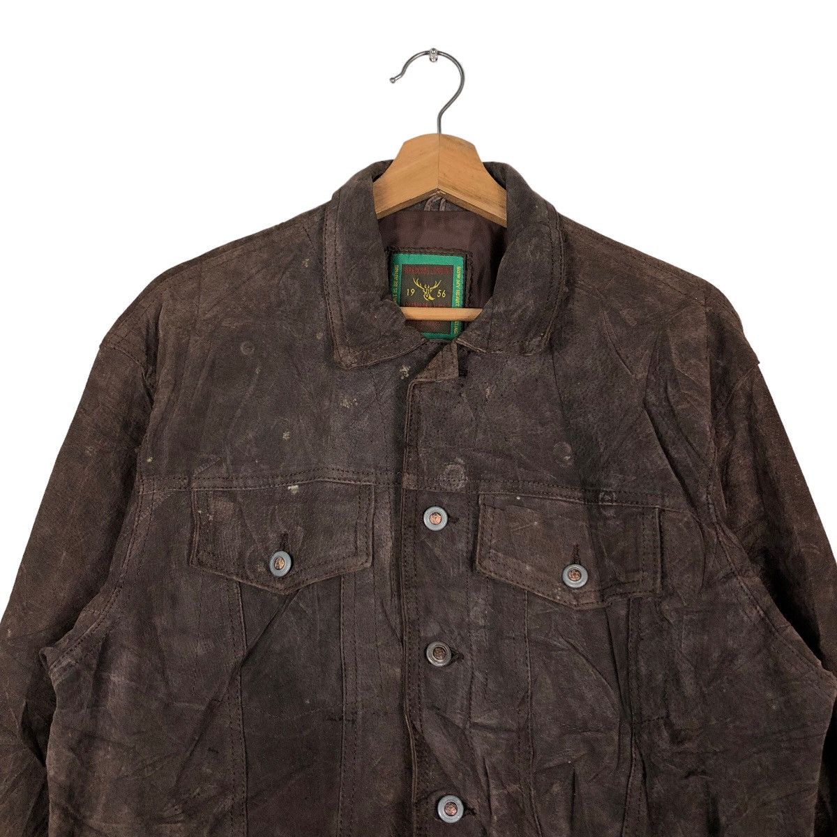Japanese Brand 🔥Vintage Biker Fly Leather Jacket Sunvalley Japan Made Size US M / EU 48-50 / 2 - 3 Thumbnail