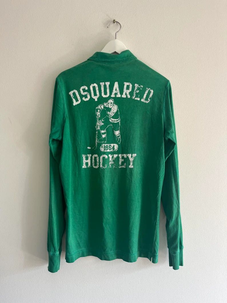 Dsquared2 Vintage Dsquared2 - Hockey Long Sleeve Polo Size US M / EU 48-50 / 2 - 3 Thumbnail