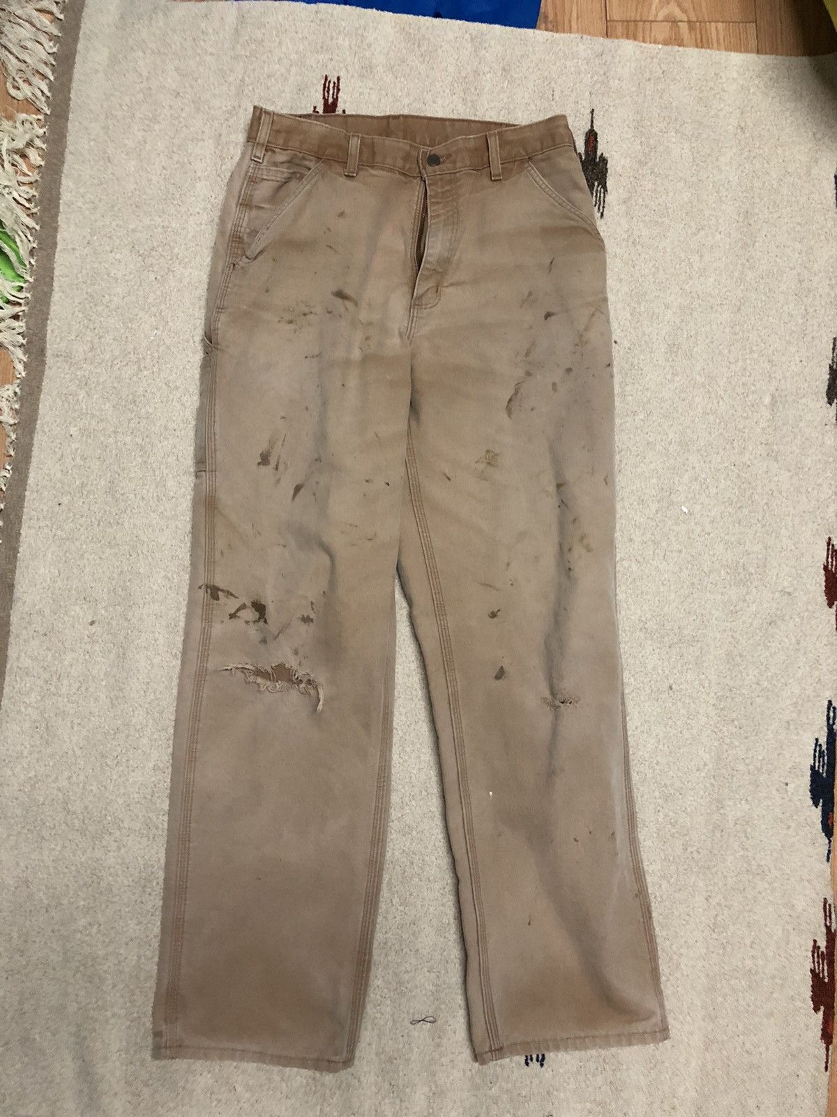 Carhartt × Vintage Vintage 34 Carhartt distress worn pants jeans Size US 34 / EU 50 - 1 Thumbnail