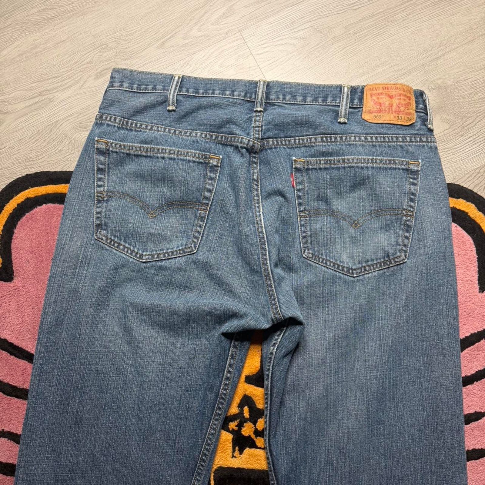 Levi's Levi’s Strauss 569 Loose Straight Stone Wash Denim Jeans Size US 38 / EU 54 - 8 Thumbnail