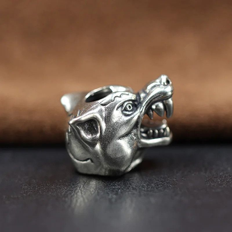 Handmade 3Pcs Wolf Knife Beads Paracord Bead Zipper Umbrella Rope Size ONE SIZE - 4 Thumbnail