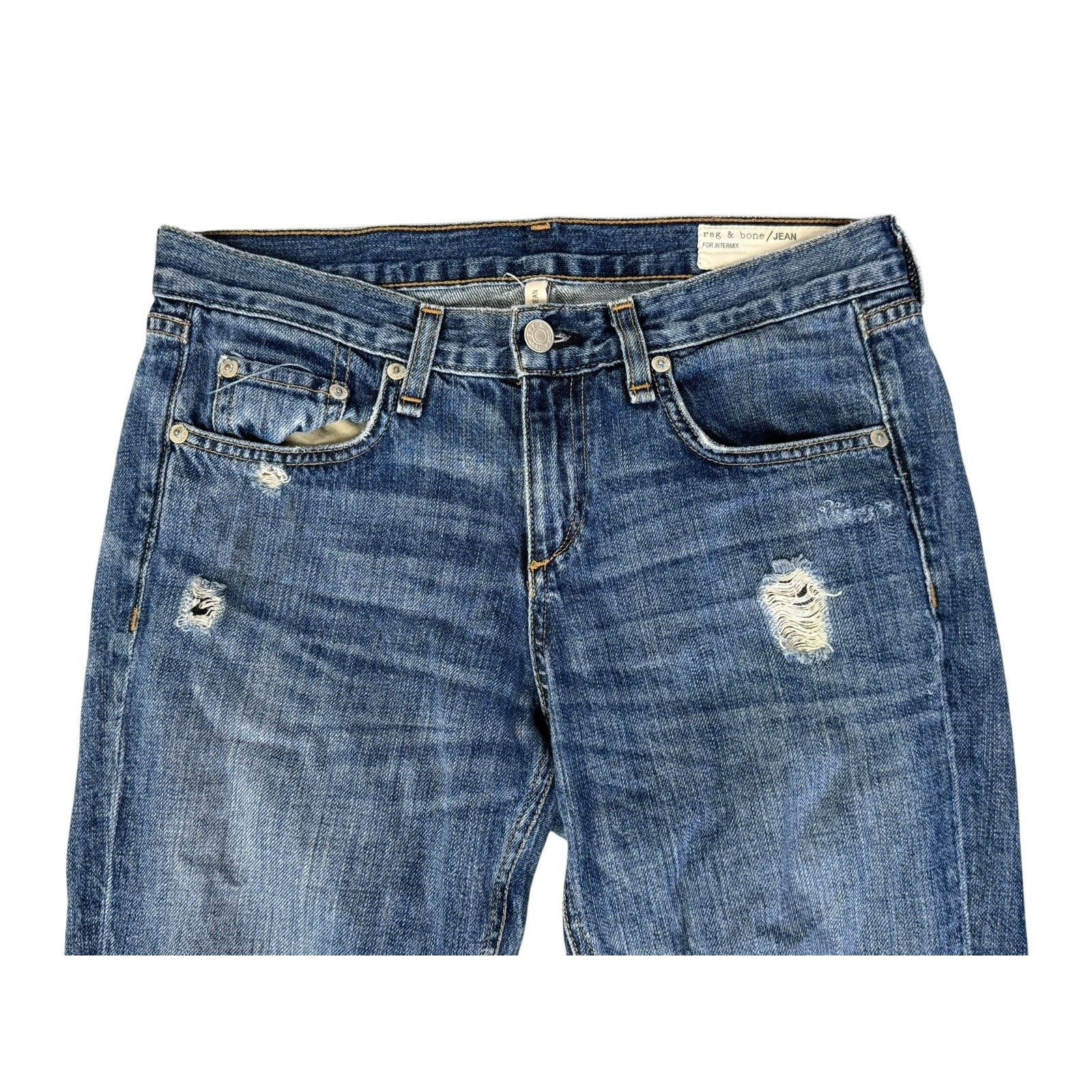 Rag & Bone RAG & BONE For Intermix Boyfriend Jeans Buckley Blue Sz 24 Size 24" / US 00 / IT 34 - 4 Thumbnail
