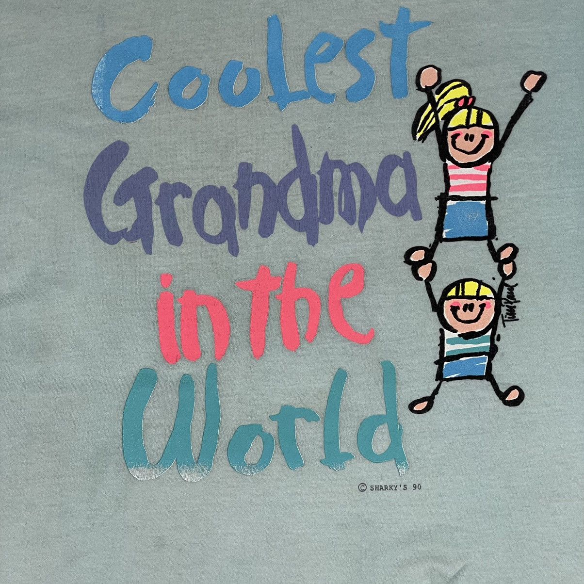 Vintage 🔥LAST PRICE🔥 VTG 90 Sharky The Coolest Granma In World Tee Size US XXL / EU 58 / 5 - 5 Thumbnail