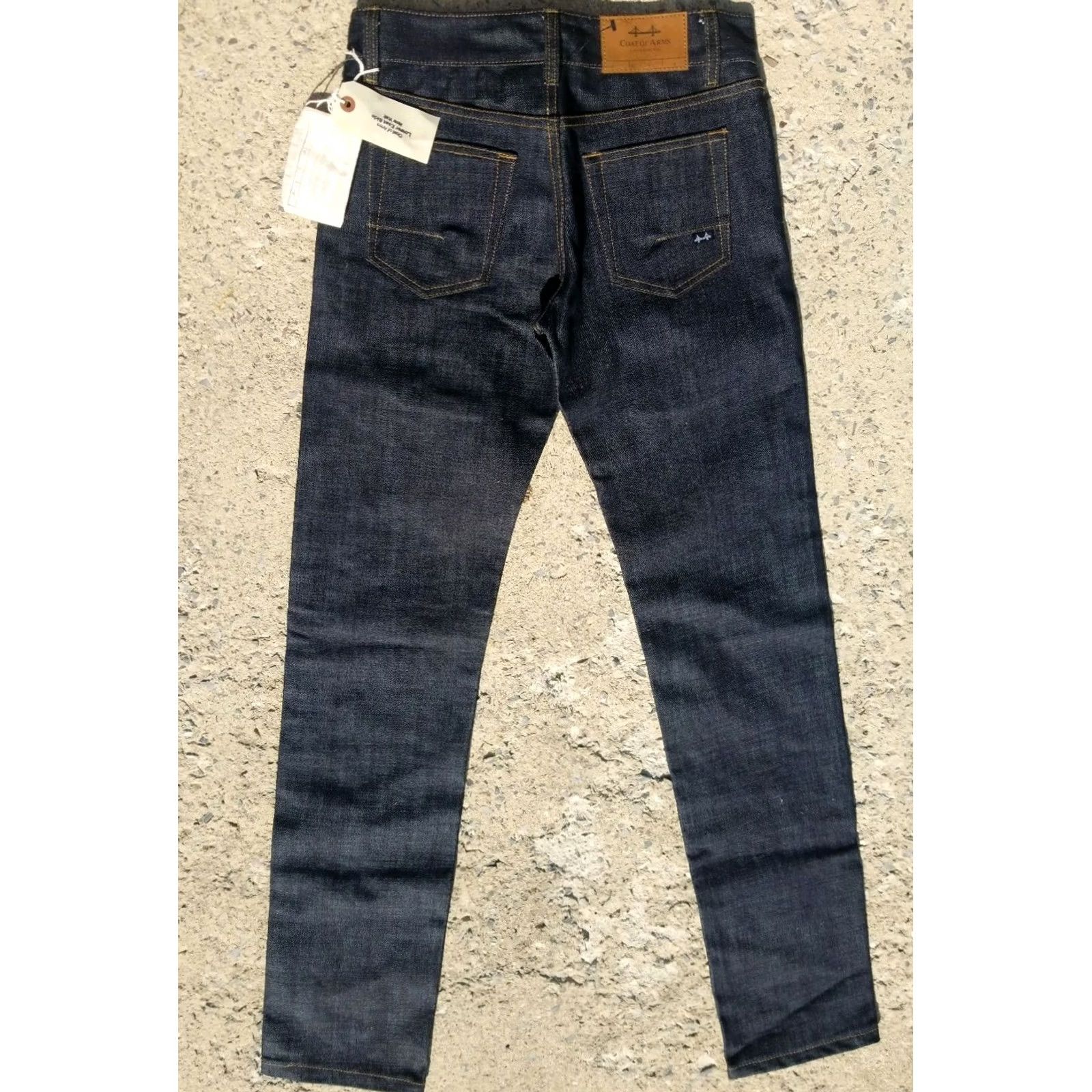 Denime COAT OF ARMS JEANS Denim Selvedge 28x36 Blue Brooklyn Lower East Side 100% Cotton Button Fly Regular Mens” Size US 28 / EU 44 - 3 Thumbnail