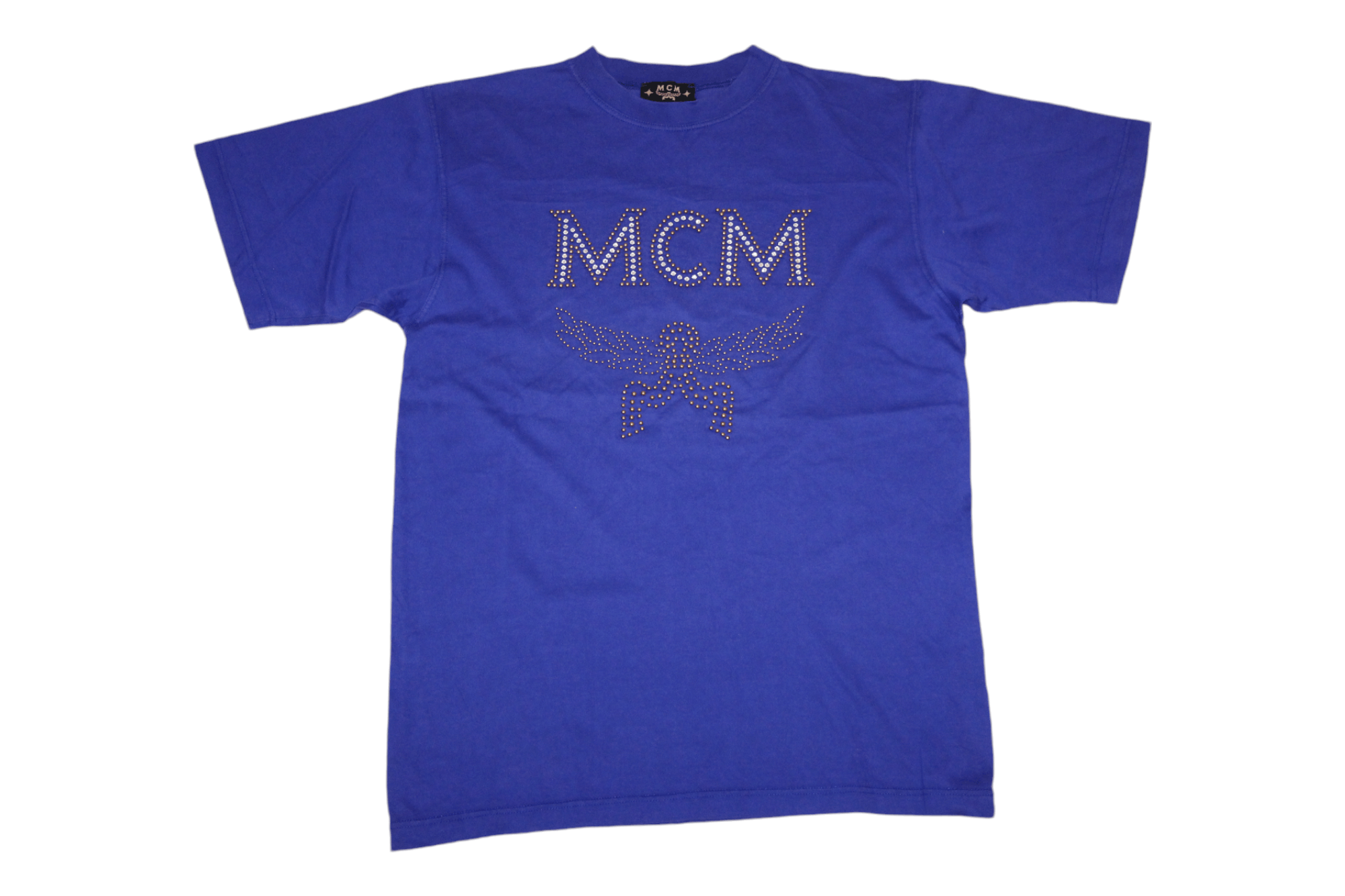 MCM RARE MCM Mercerized Cotton Rhinestones Studded Baggy T-Shirt Size US M / EU 48-50 / 2 - 9 Thumbnail