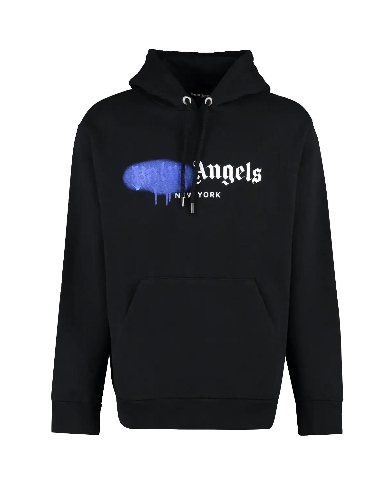 image of Palm Angels Jacquard Jersey Track Top With Zipper Pockets in Black, Men's (Size Large)