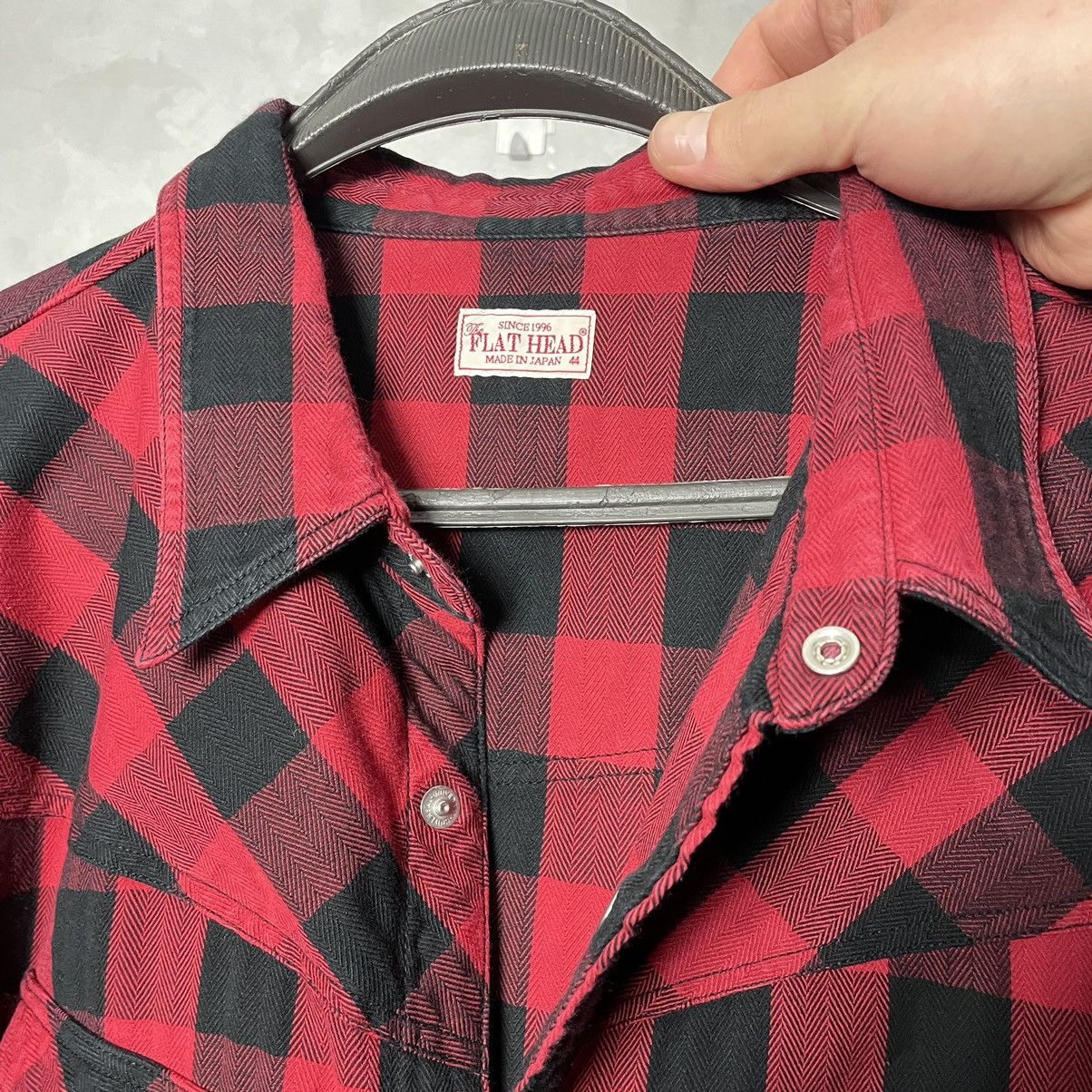 The Flat Head The Flat Head Ombré Check Western Shirt Black/Red Size US L / EU 52-54 / 3 - 10 Thumbnail