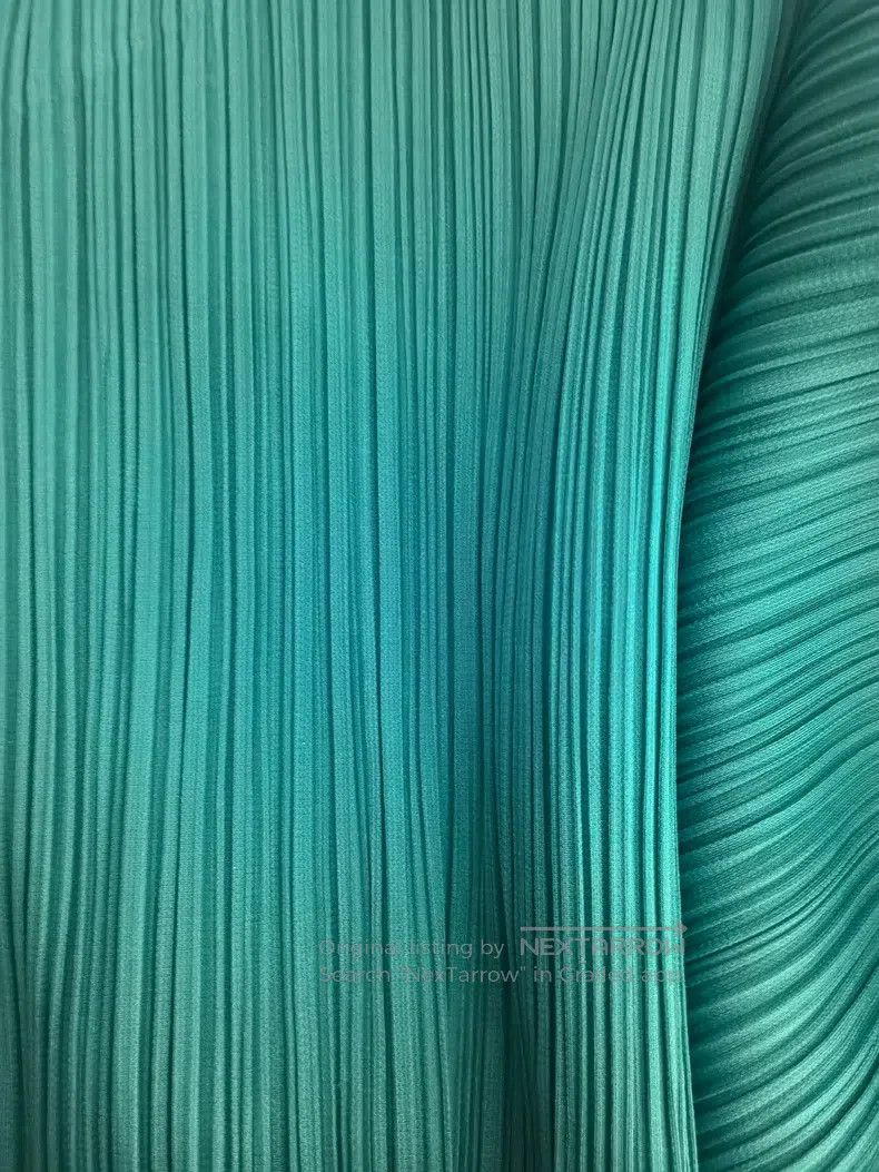 Issey Miyake Issey Miyake Green Dress Size L / US 10 / IT 46 - 3 Thumbnail