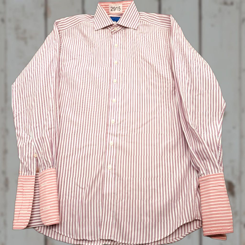 Vintage Grosvenor Stripe Shirt Mens 15 Slim Fit Long Sleeve Button Up Shirt 2915 Size US M / EU 48-50 / 2 - 1 Thumbnail