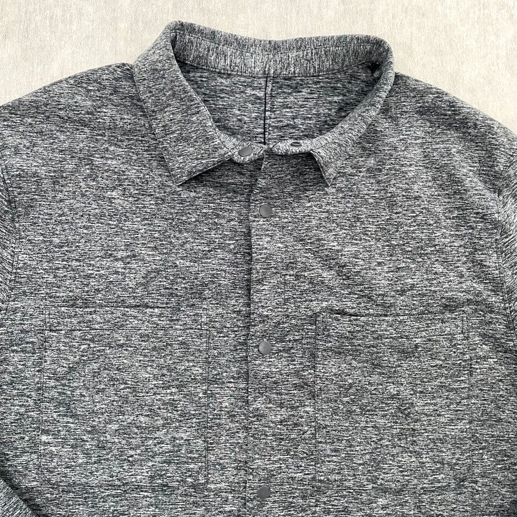 Lululemon Lululemon Shirt Adult Large Gray Blue Rulu Snap Button Zip Pockets Overshirt Men Size US L / EU 52-54 / 3 - 2 Thumbnail