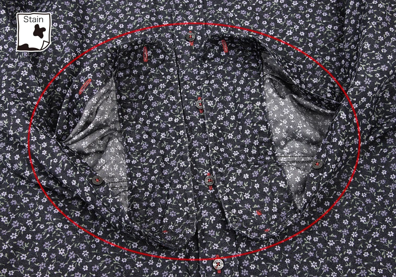 Burberry Floral Pattern Poly-Cotton Shirt in Navy Purple Green Size US M / EU 48-50 / 2 - 12 Thumbnail