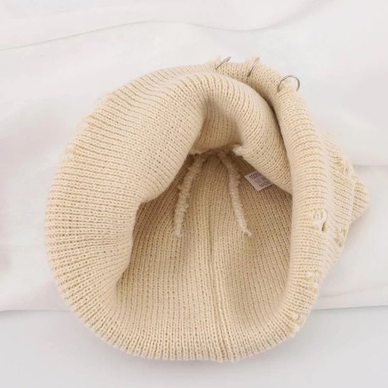 Other Distressed Beige Beanie Size ONE SIZE - 3 Thumbnail