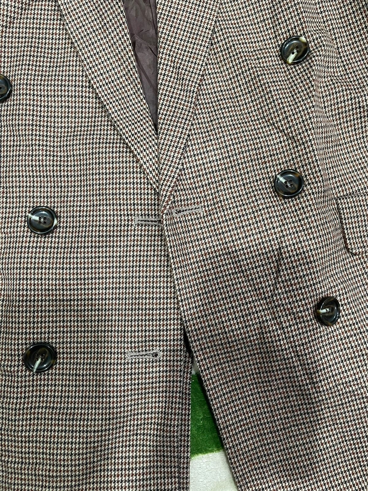 Vintage Vintage Heather Double Breasted Houndstooth Coat Size 38R - 5 Thumbnail