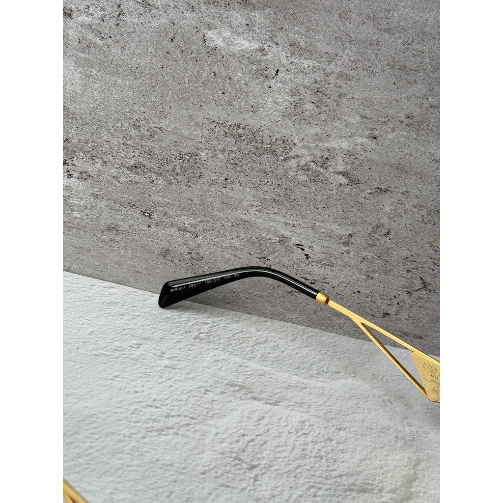 Prada NEW Prada PR A51S Sunglasses in Gold Brown $585 Size ONE SIZE - 7 Thumbnail