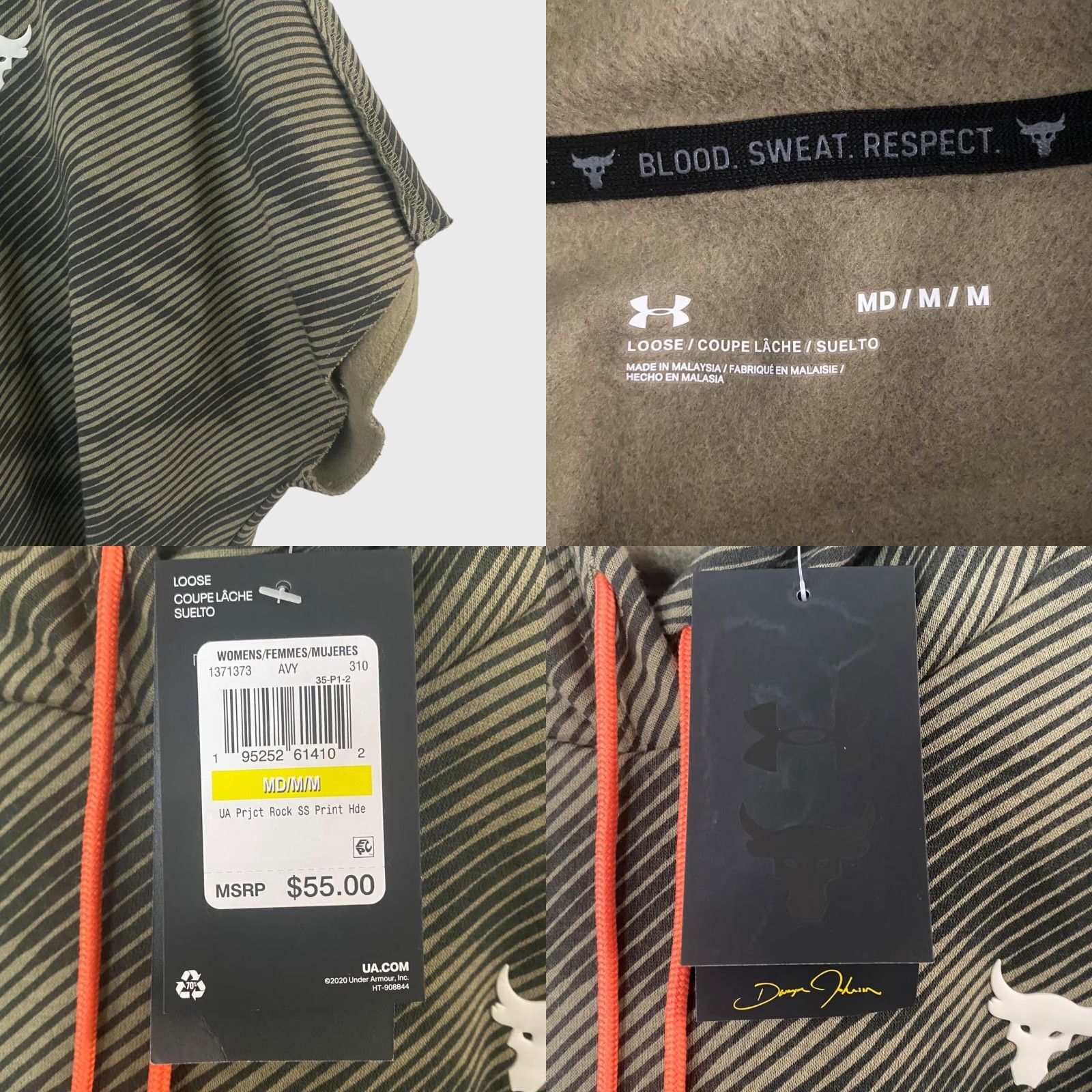 Under Armour VINTAGE Under Armour Project Rock Hoodie Sleeveless Crop Green Camo Womens Medium New Size M / US 6-8 / IT 42-44 - 8 Thumbnail