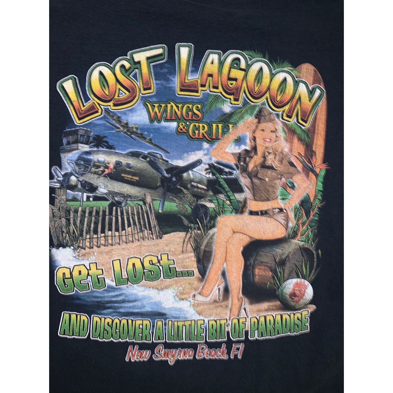 Gildan × Other Lost Lagoon Wings Grill T Shirt Large Pin Up Plane Florida Size US L / EU 52-54 / 3 - 1 Thumbnail