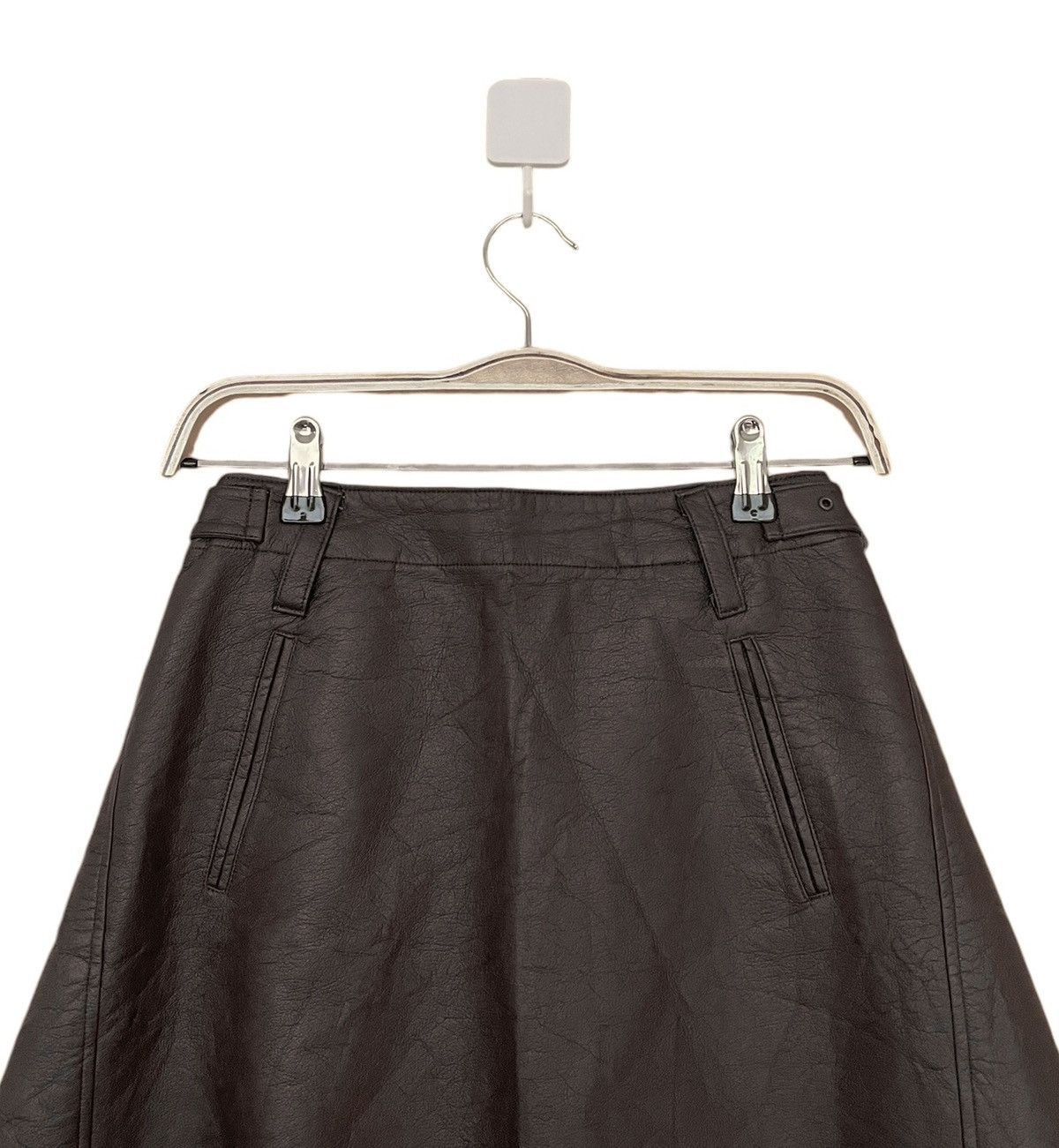 Vintage Vintage Brand Jean Paul Gaultier Leather Skirt 1990s Size 40" / US 18 - 4 Thumbnail