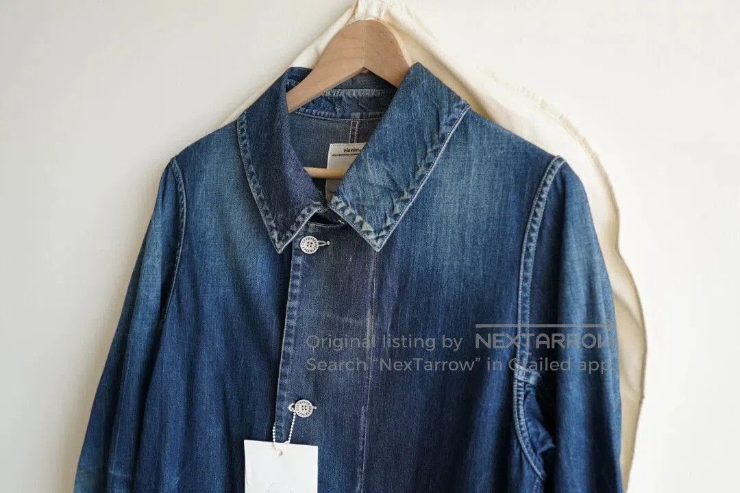 Visvim Blue Denim Longline Coat - Size M. Size US M / EU 48-50 / 2 - 7 Thumbnail