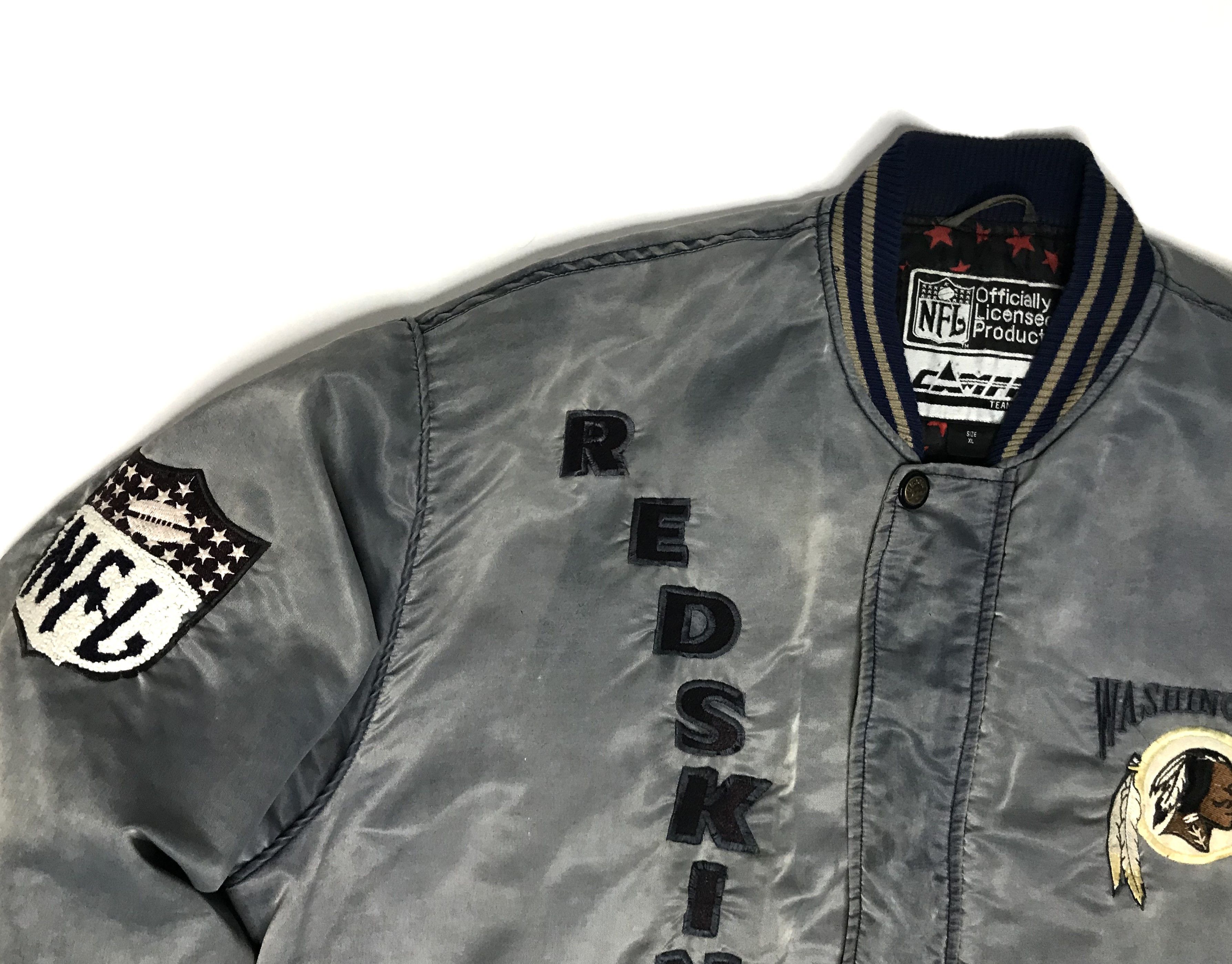 NFL Washington Redskins Vintage 90s Satin Varsity Jacket Sz XL Size US XL / EU 56 / 4 - 3 Thumbnail