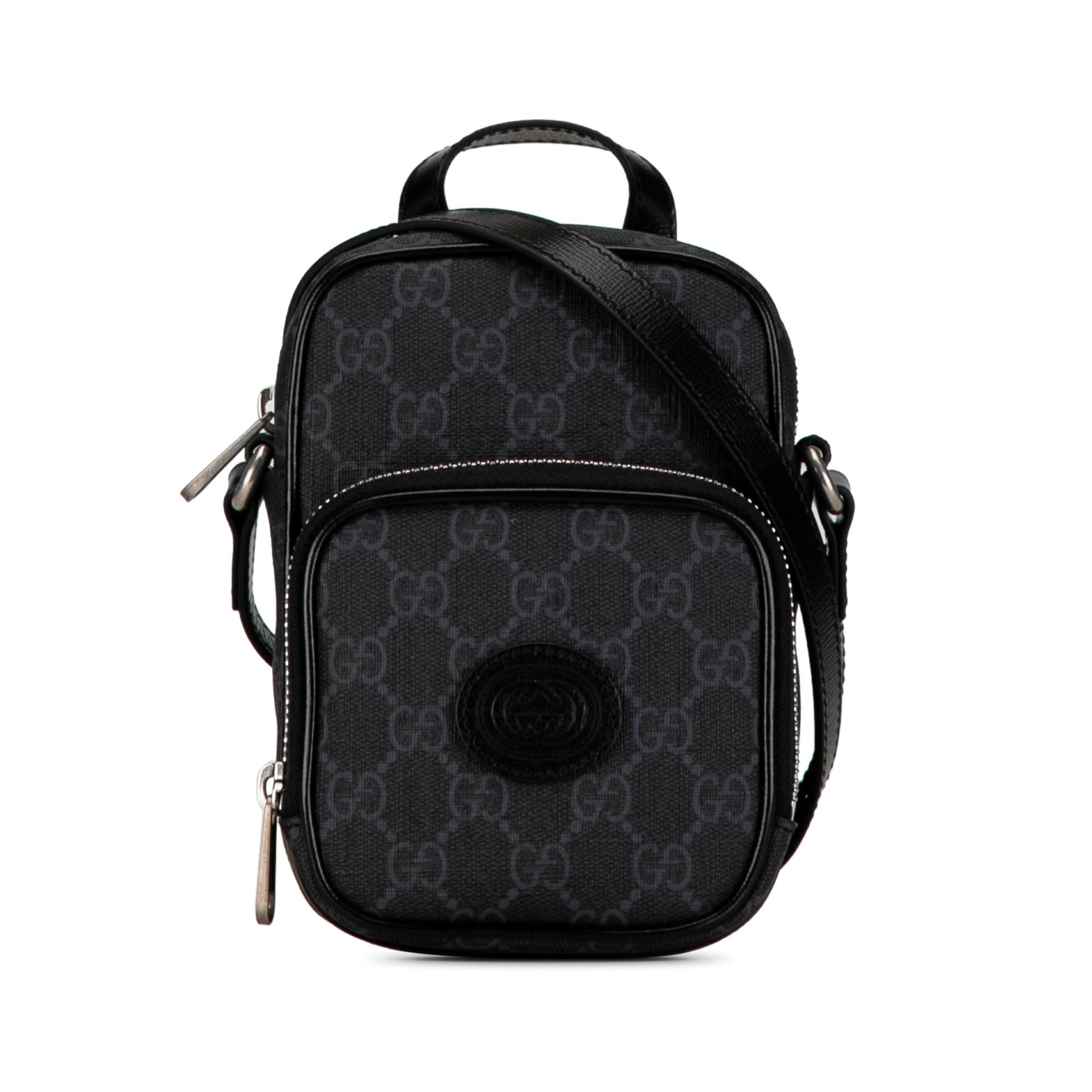 Gucci Gucci Mini GG Supreme Interlocking G Crossbody Gray Size ONE SIZE - 1 Thumbnail