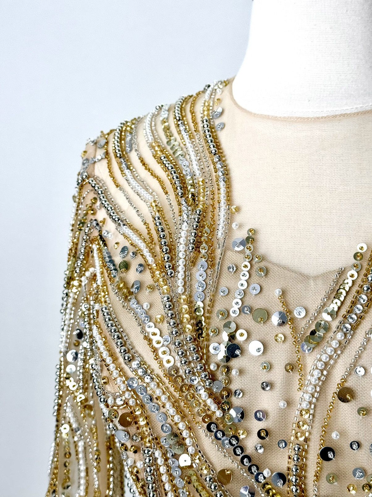 Other Brand New US 8 Anna Augusta Maxi Gold Evening Dress Size M / US 6-8 / IT 42-44 - 5 Thumbnail