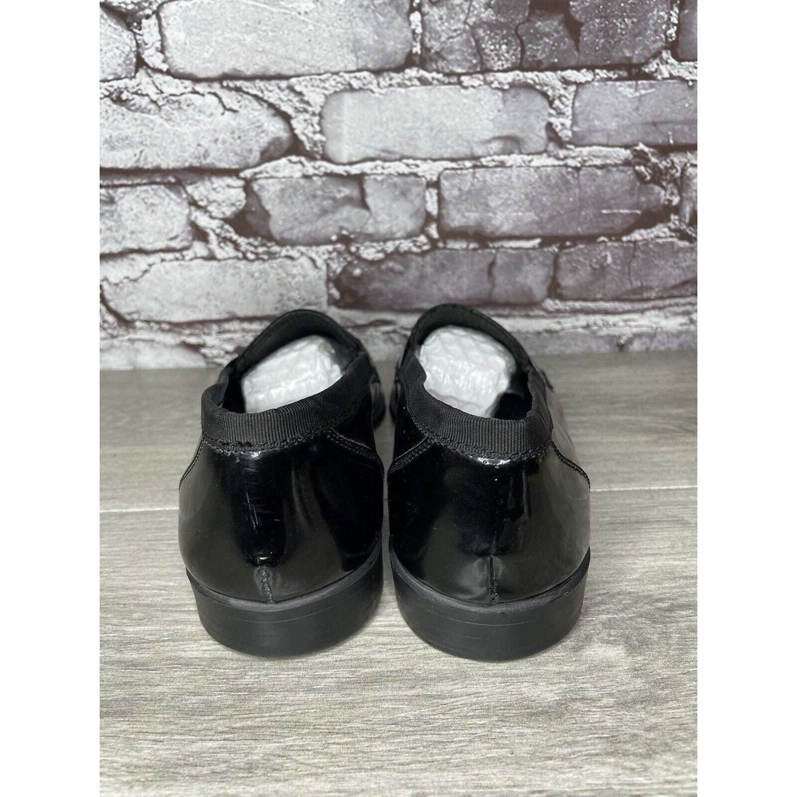 Adolfo Dominguez ADOLFO Black Patent Leather Tuxedo Dress Loafers Shoes Men’s Size US 8.5 / EU 41-42 - 5 Thumbnail