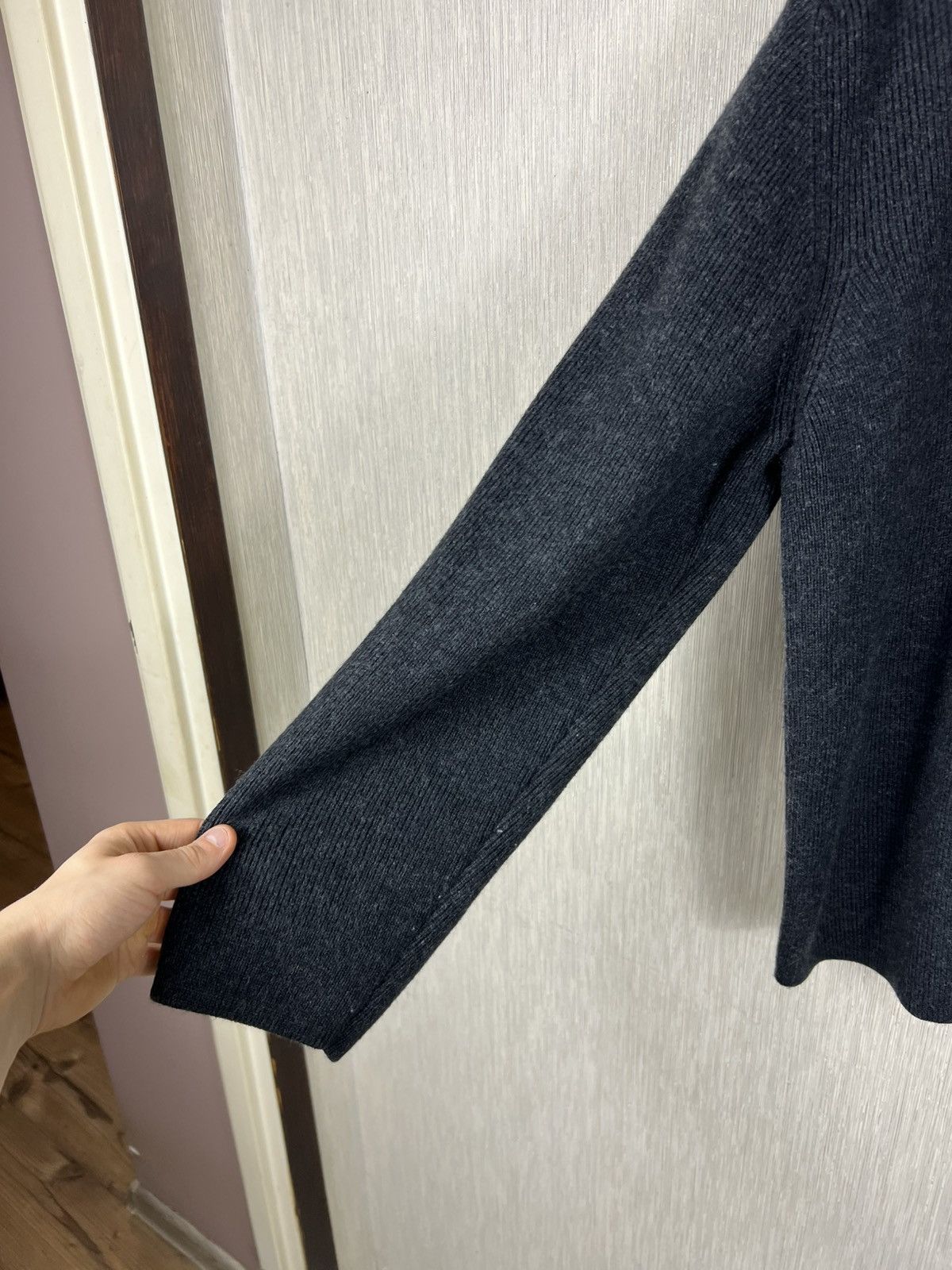 Versace Vintage Versace classic v2 asymmetric zip wool knit sweater Size US L / EU 52-54 / 3 - 13 Thumbnail