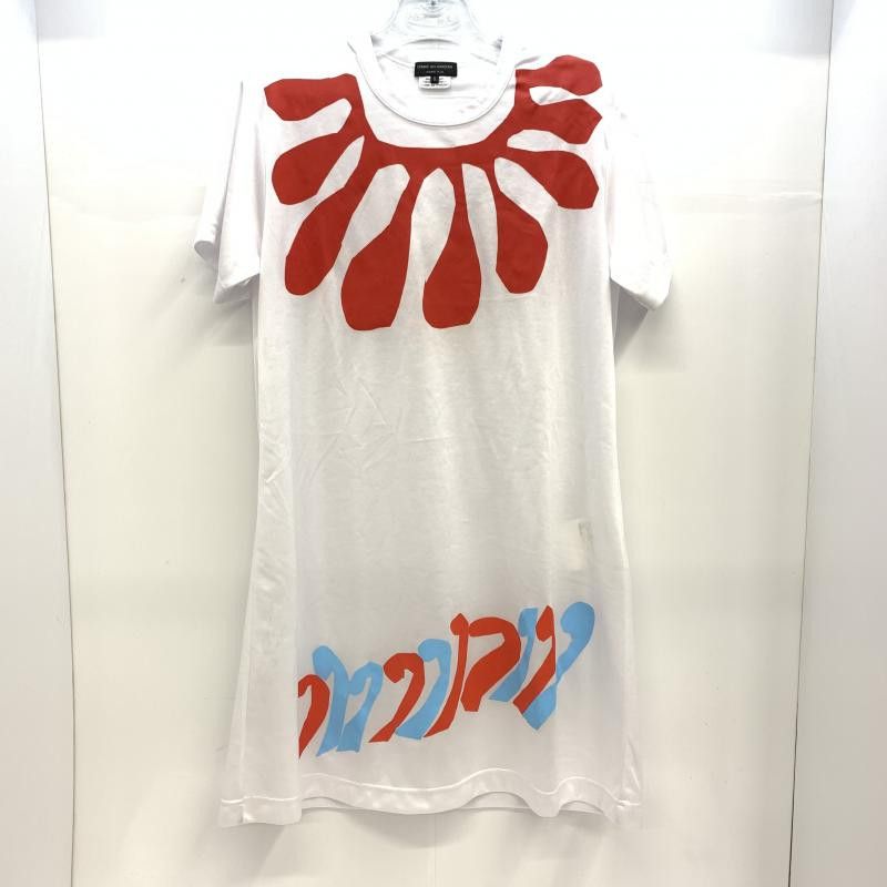 Comme des Garcons Homme Short Sleeve Front Wave Printed Tshirt White Size US S / EU 44-46 / 1 - 1 Thumbnail