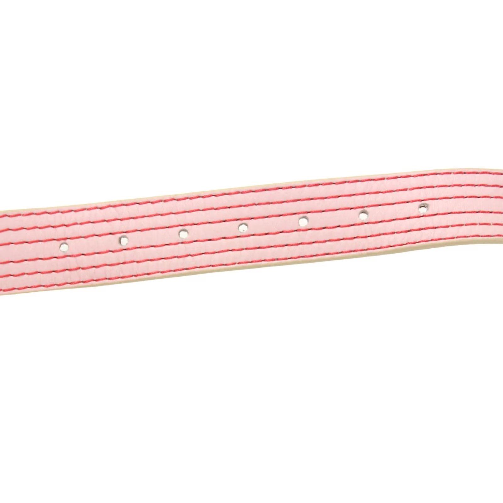 Cop Copine Cop Copine Belt Women's MEDIUM Buckle Cuir Pink Casual Red Seams Size ONE SIZE - 6 Thumbnail