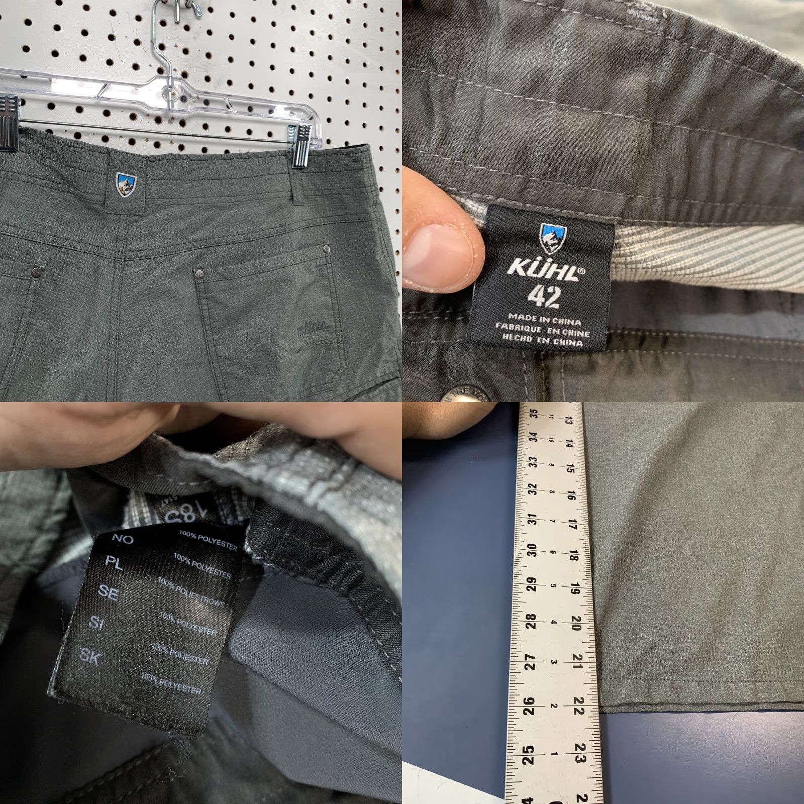 Vintage Kuhl Chino Gray Shorts Mens Size 42 Regular 11 Inseam Outdoor Casual Size US 42 / EU 58 - 8 Thumbnail