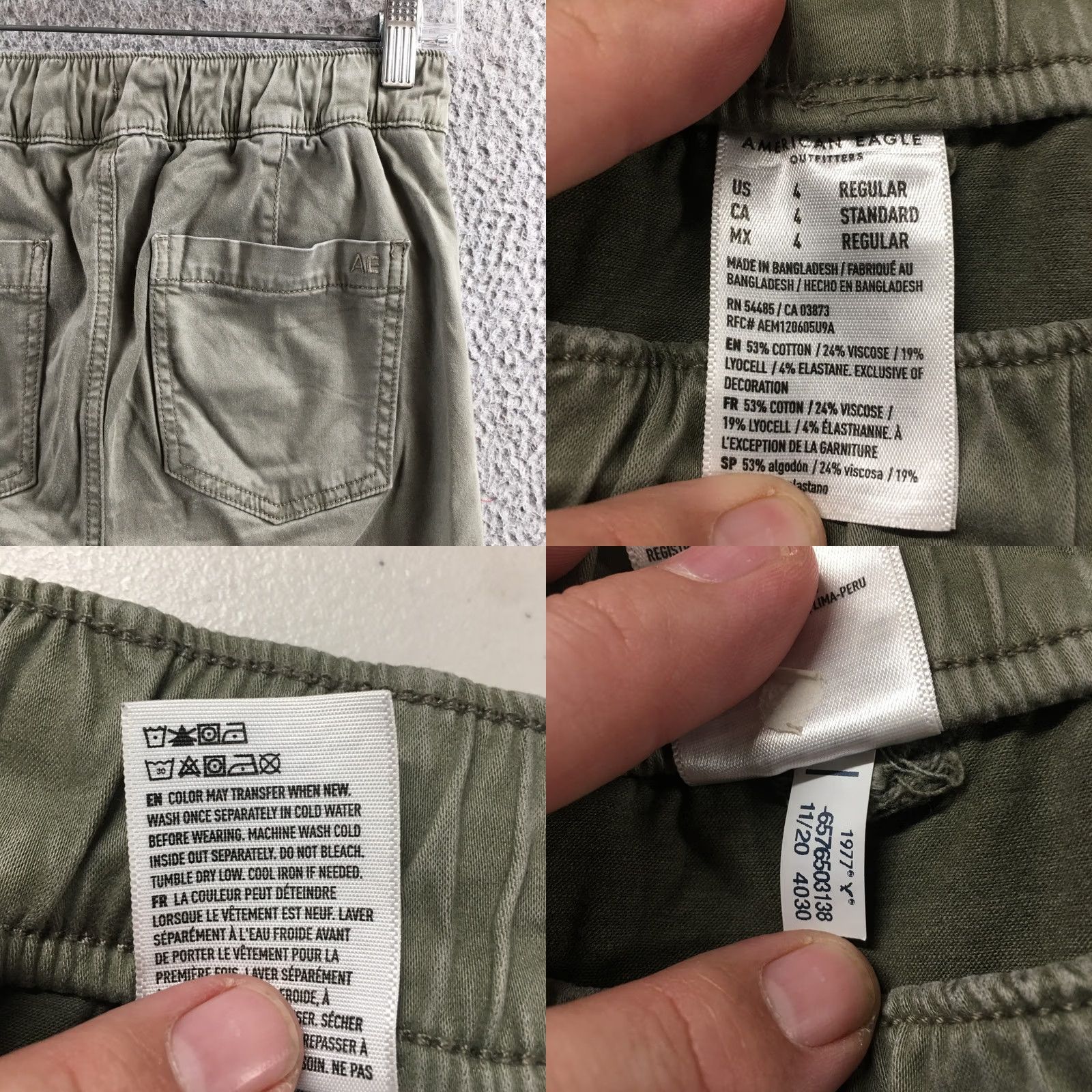 American Eagle Outfitters American Eagle Outfitters Utility Jogger Pants Womens 4R Gray Mid Rise Slim Jegging Style Size 27" / US 4 / IT 40 - 10 Thumbnail