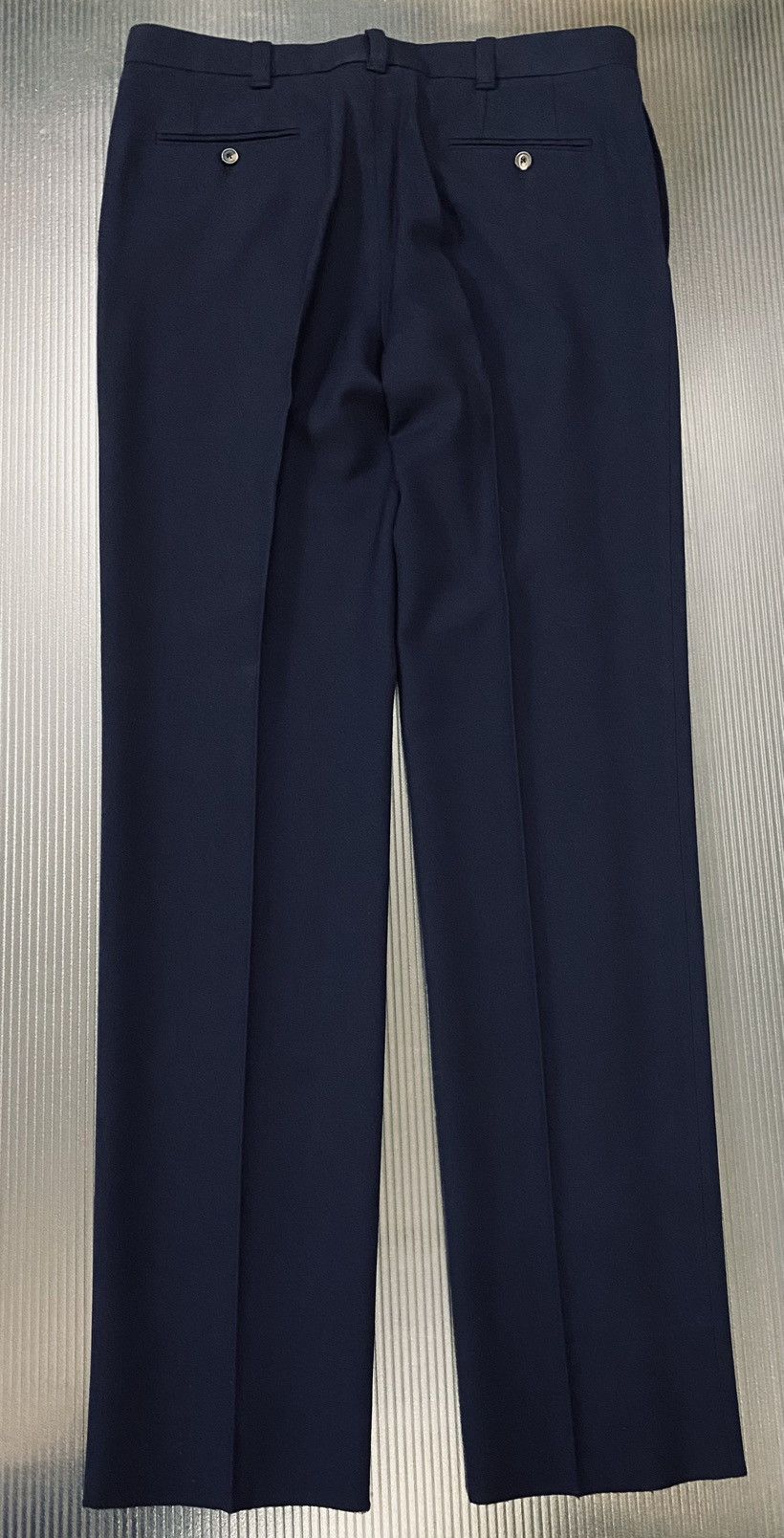 Maison Margiela MM 14 🇮🇹 Dark Blue Gabardine Wool Invert Pleat Slacks 52 NWT Size US 36 / EU 52 - 3 Thumbnail