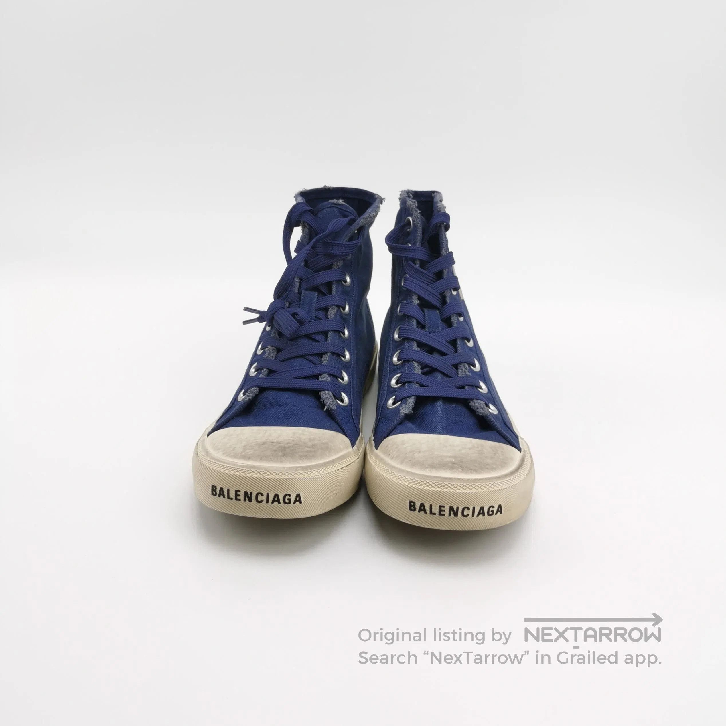 Balenciaga Balenciaga Blue Distressed High. Size US 9 / EU 42 - 1 Thumbnail