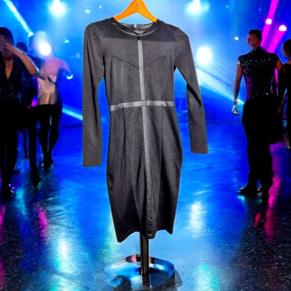 Kim Kardashian KK Kardashian sz XS Chic Black Long Sleeve Dress Tone On To Size XS / US 0-2 / IT 36-38 - 1 Thumbnail