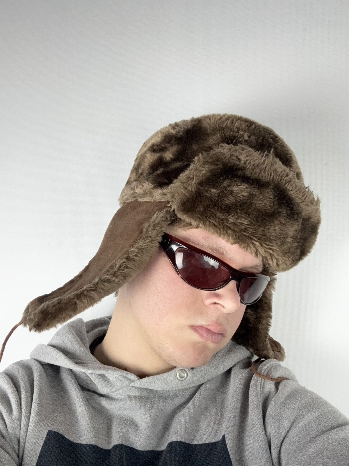 Japanese Brand Vintage Y2K 90s Retro Ushanka Fuzzy Mohair Trapper hat Size ONE SIZE - 2 Thumbnail