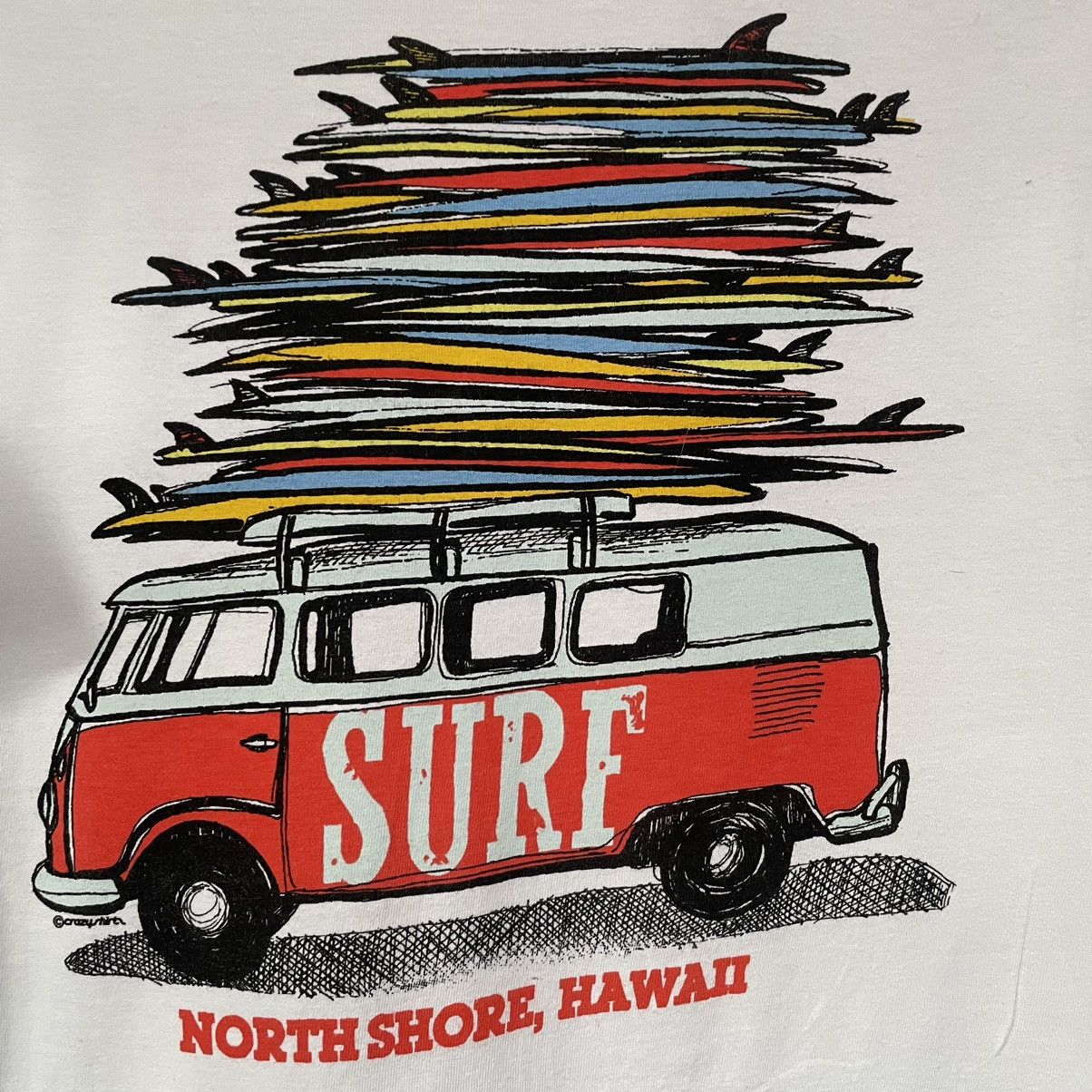 Vintage Vintage Y2K Crazy Shirt Surf T Shirt Size US M / EU 48-50 / 2 - 2 Thumbnail