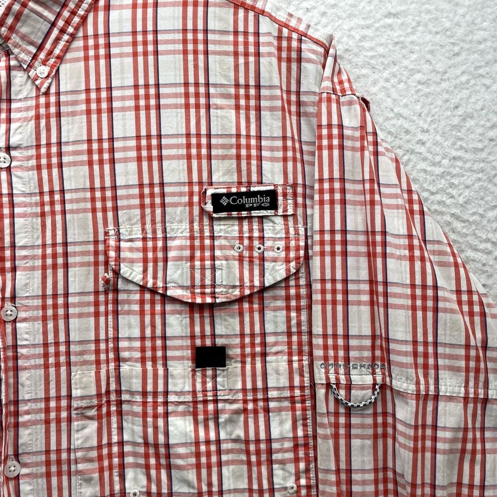 Vintage Columbia PFG Omni-Shade Clemson Tigers Shirt Mens 2XL Orange Plaid Button-Up Size US XXL / EU 58 / 5 - 4 Thumbnail
