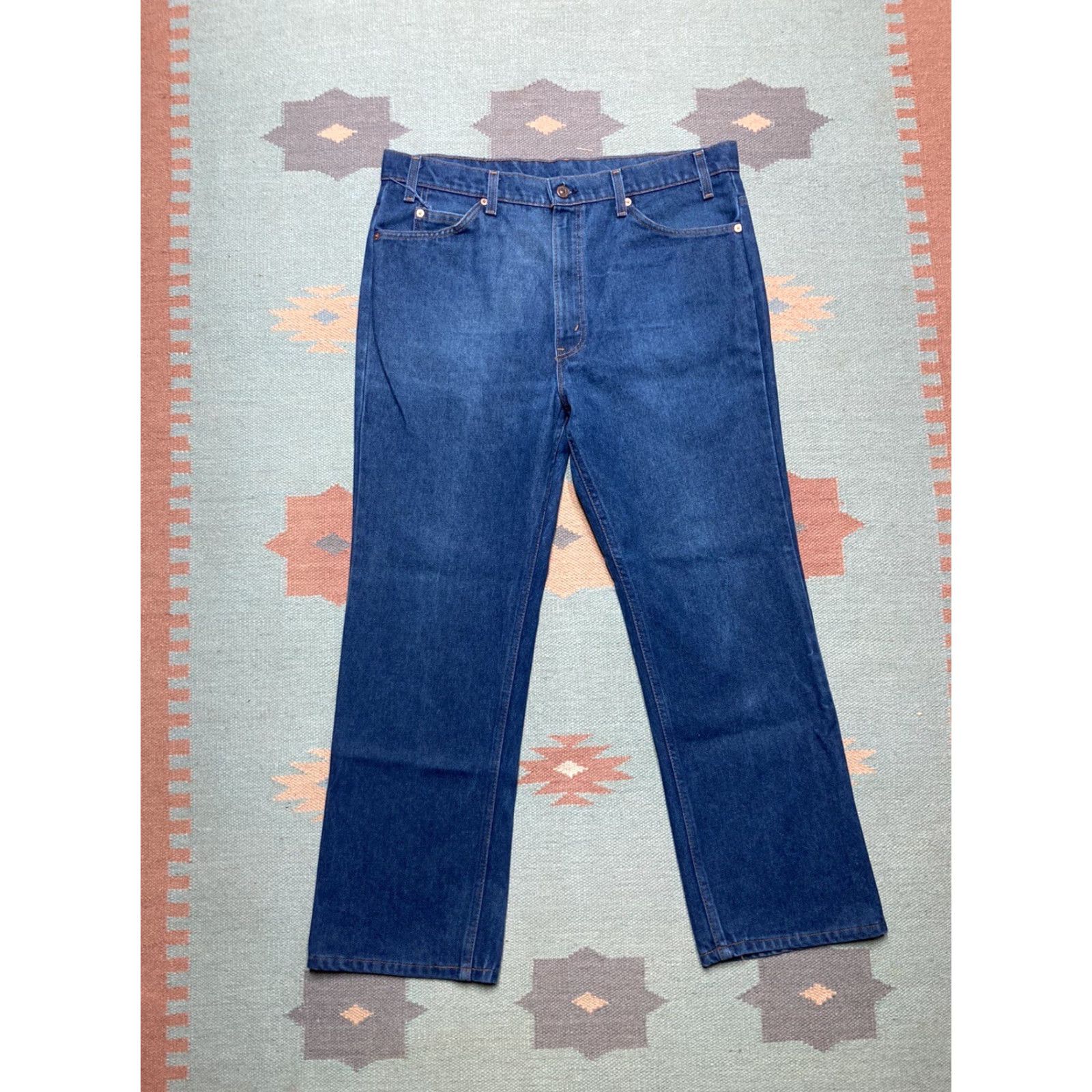 Levi's VINTAGE Levi’s 516 Jeans Men Wide-Leg Dark Indigo 80s 38x29 Baggy Bootcut Orange Tab Blues Full Size US 38 / EU 54 - 5 Thumbnail