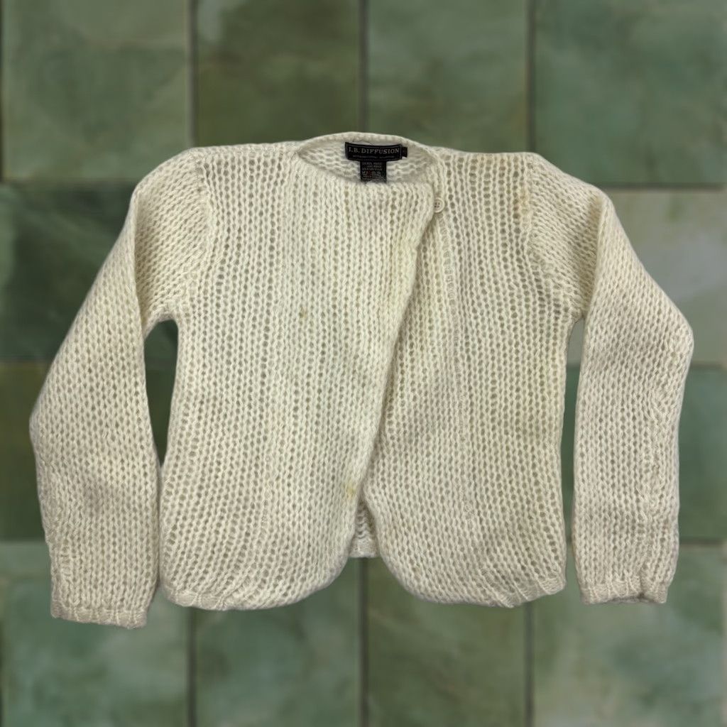 Vintage VINTAGE IB Diffusion Sweater Womens M Knit Mohair Wool Ivory 90s Hipster Shrug Mens Womens Girls Boys Size M / US 6-8 / IT 42-44 - 1 Thumbnail