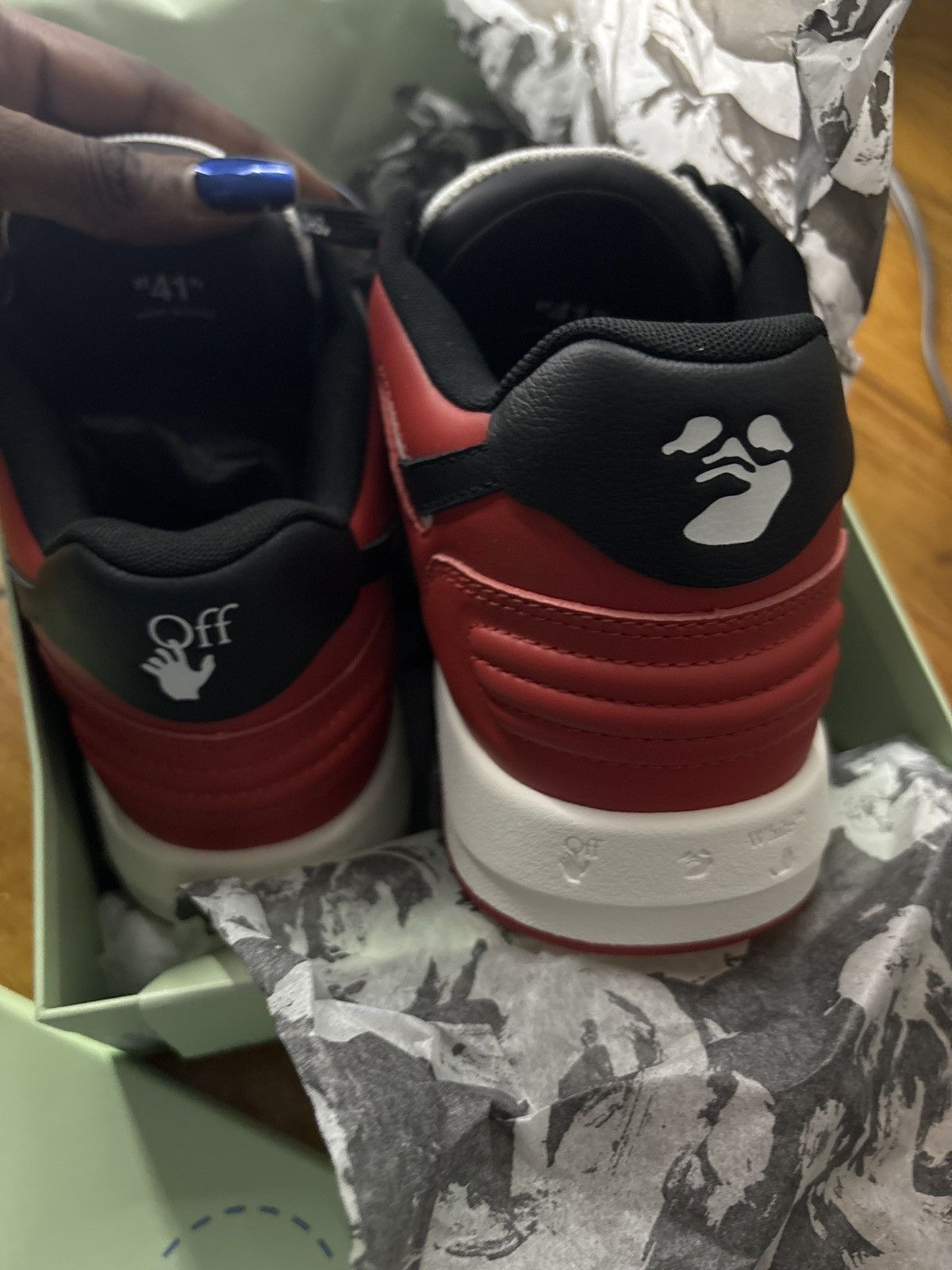 Off-White black red & white OFF-WHITE Out Of Office Sneakers Size US 10 / IT 40 - 7 Thumbnail