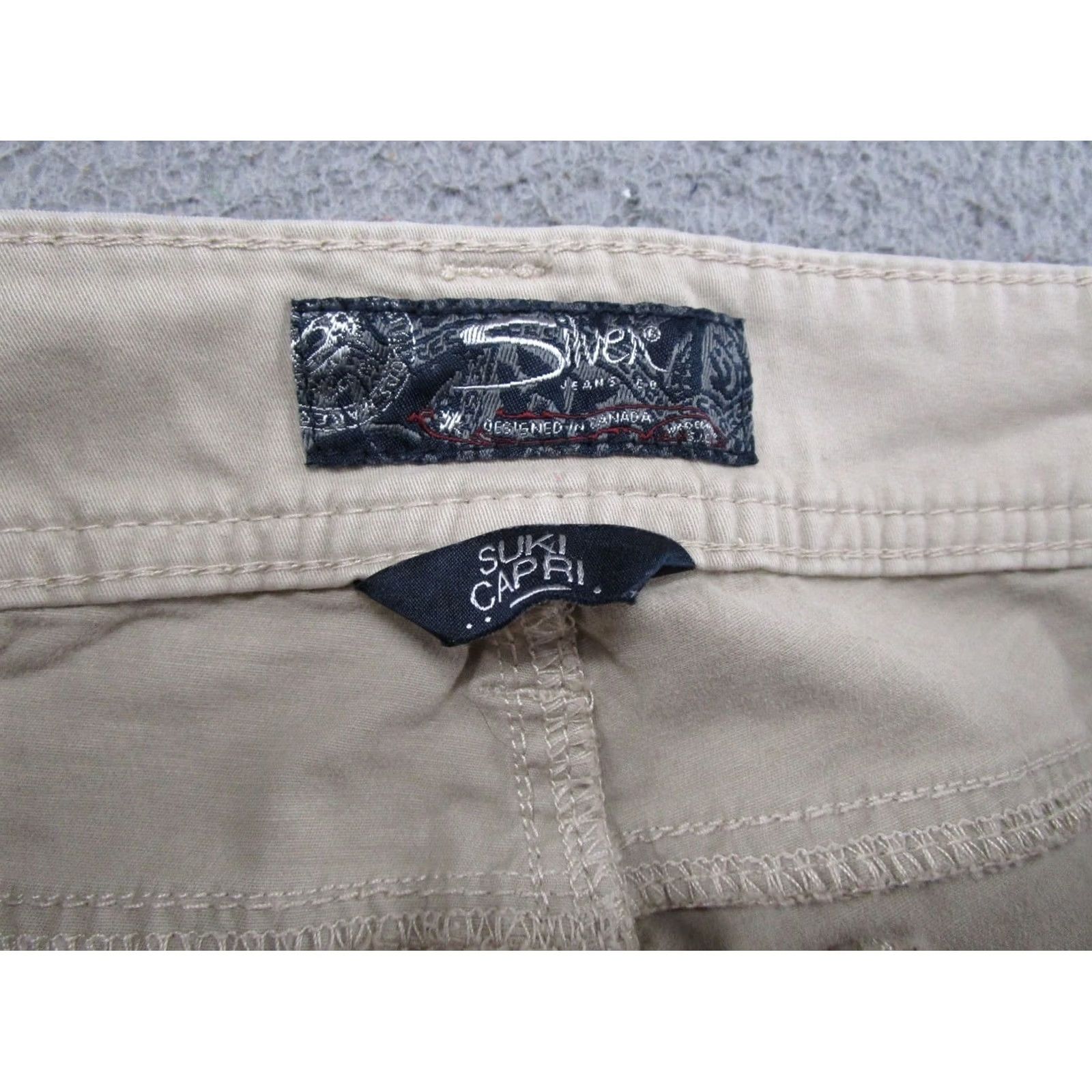 Silver Jeans Co. Silver Jeans Co Suki Capri Beige Stretch Denim Jeans Women's Size 31 Y2K Size 24" / US 00 / IT 34 - 4 Thumbnail