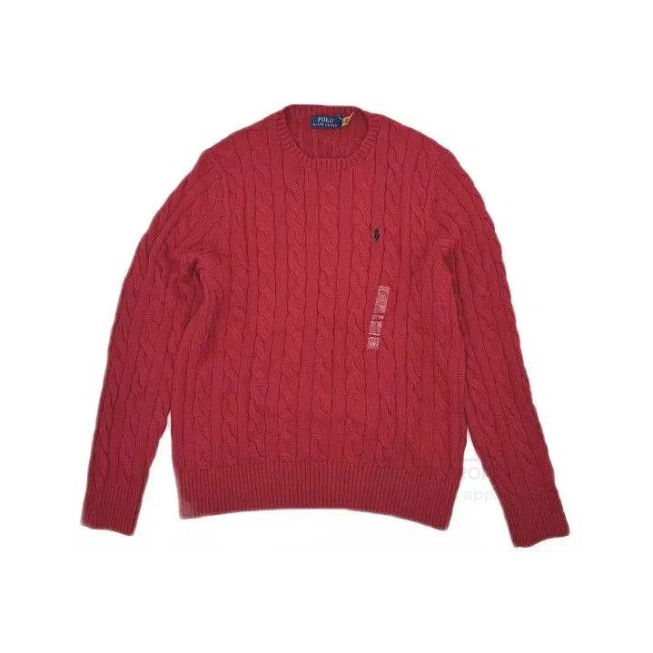 Polo Ralph Lauren Polo Ralph Lauren Cable Knit Logo Embroidered Sweater. Size US L / EU 52-54 / 3 - 2 Thumbnail