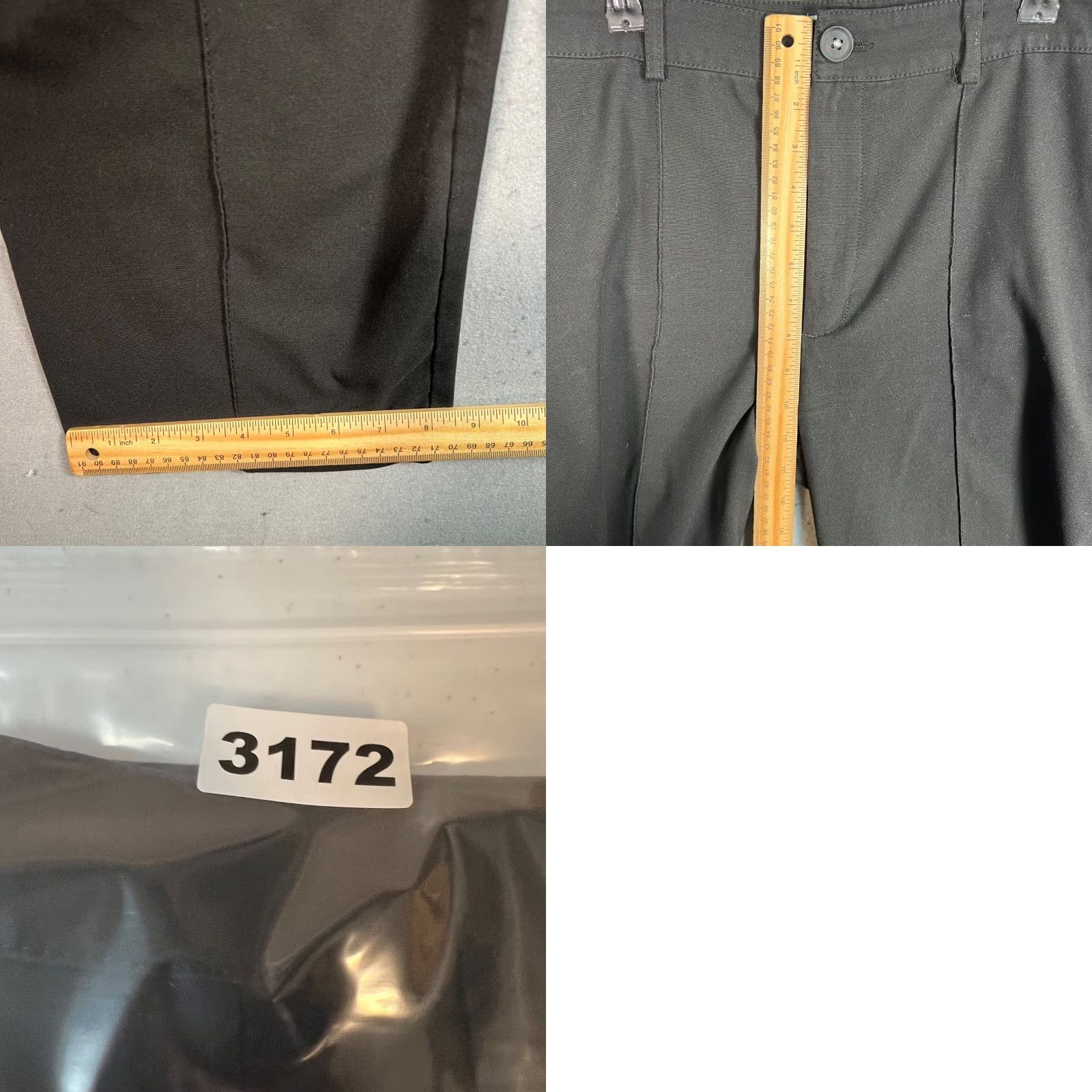 Vintage Pull & Bear Womens Size Medium Black Straight-Leg Trousers Pants Size 32" / US 10 / IT 46 - 8 Thumbnail