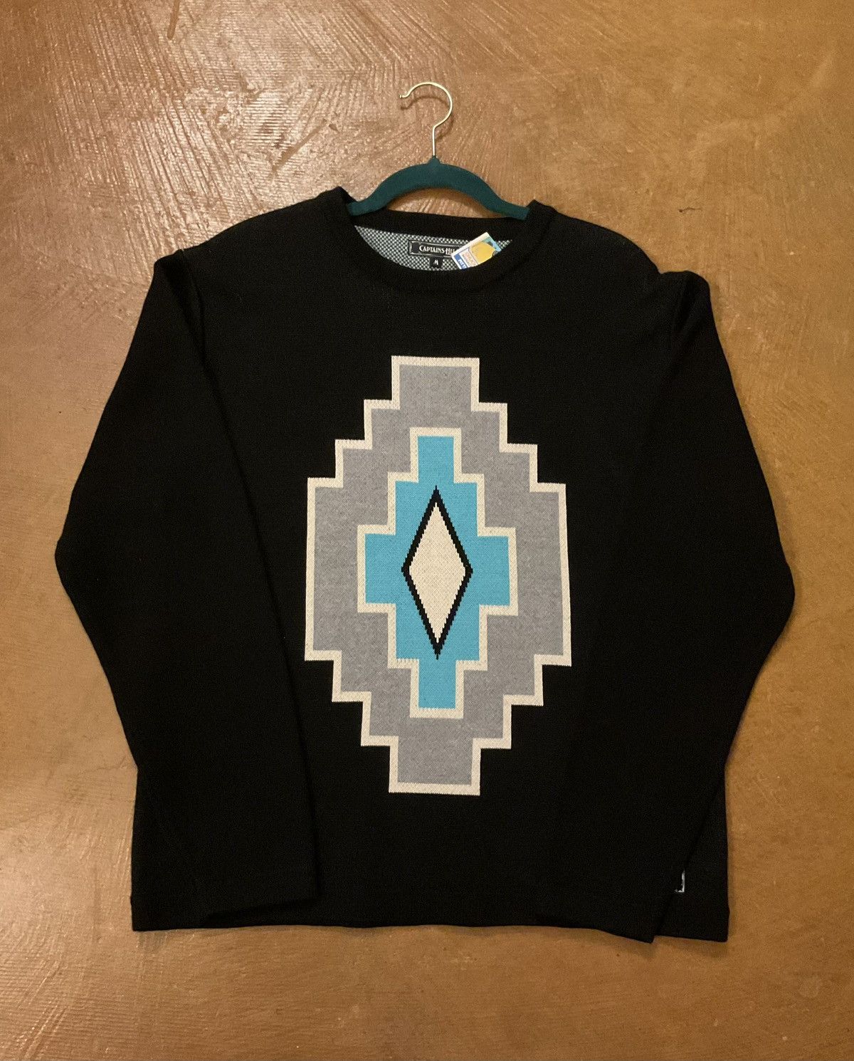 Other Black Sweater with Geometric Pattern Size US M / EU 48-50 / 2 - 1 Thumbnail
