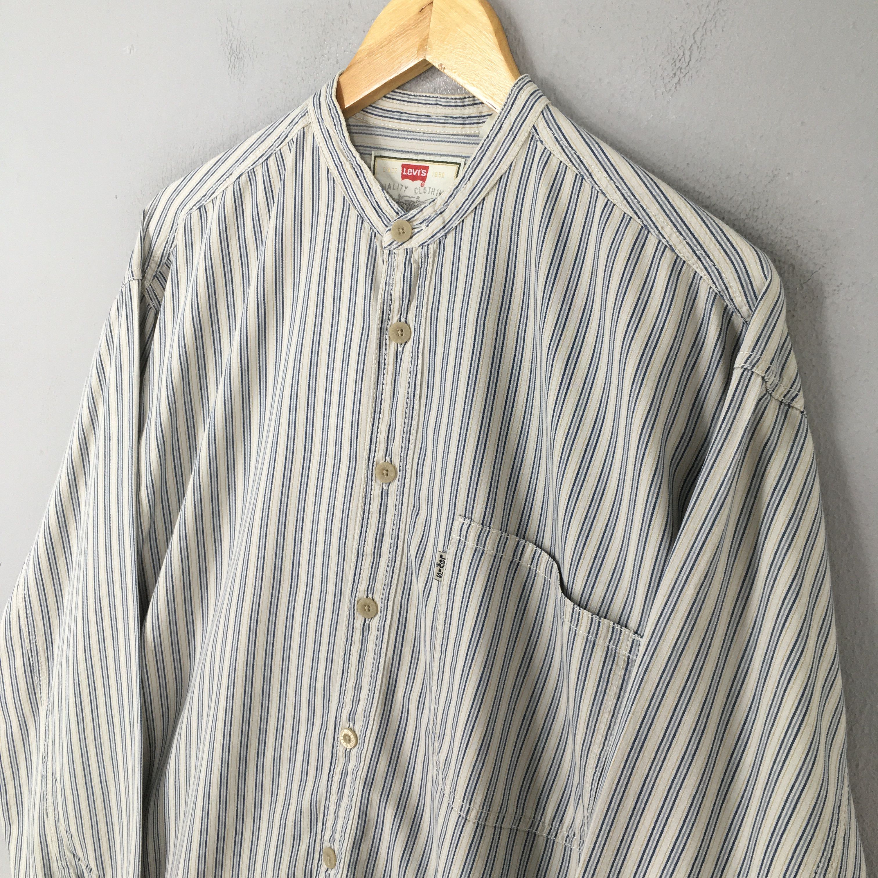 Levi's Vintage 90s Levis Jeans Striped Flannel Shirt Medium Size US M / EU 48-50 / 2 - 3 Thumbnail