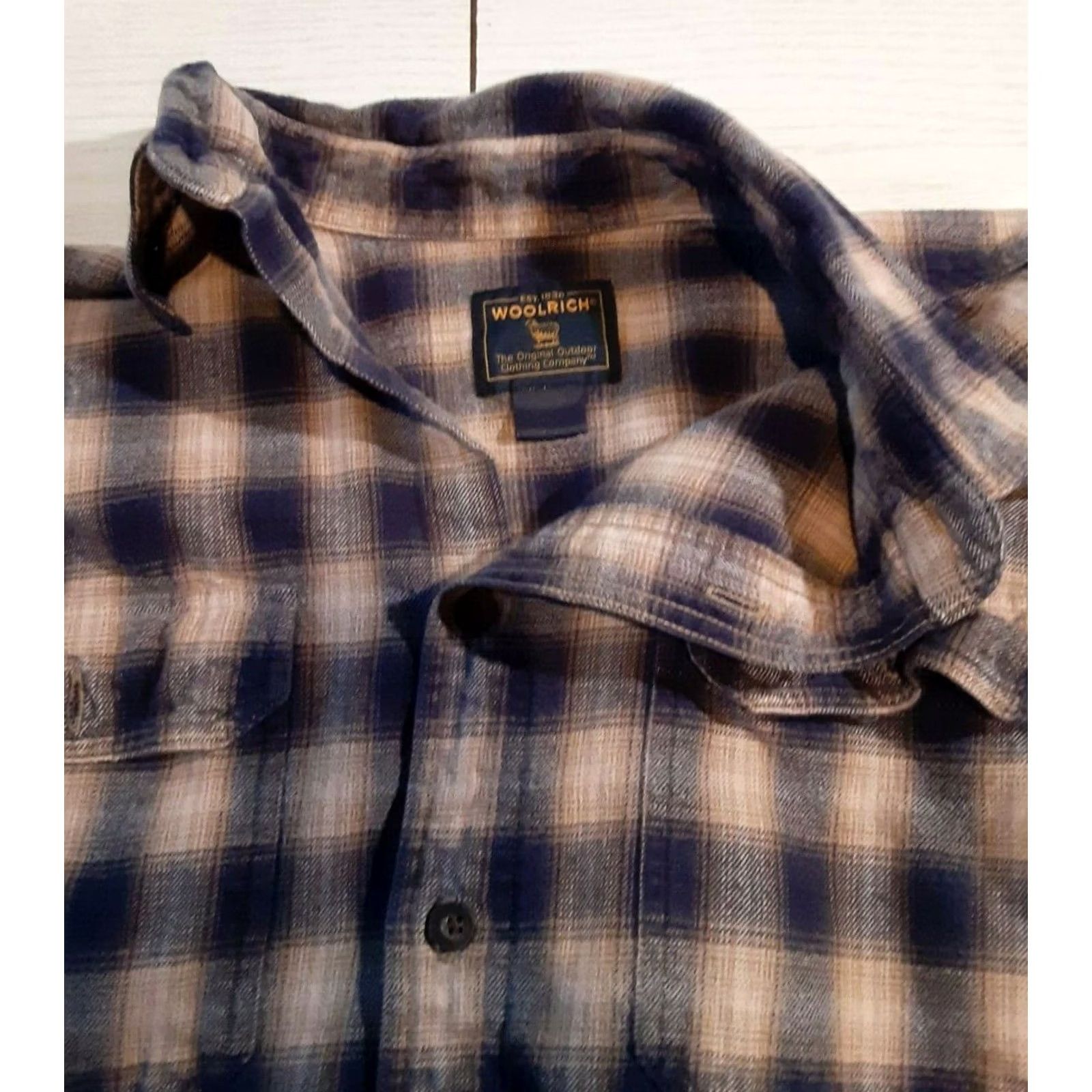 Vintage VINTAGE Woolrich flannel shirt full button size LG Mens Size US L / EU 52-54 / 3 - 5 Thumbnail